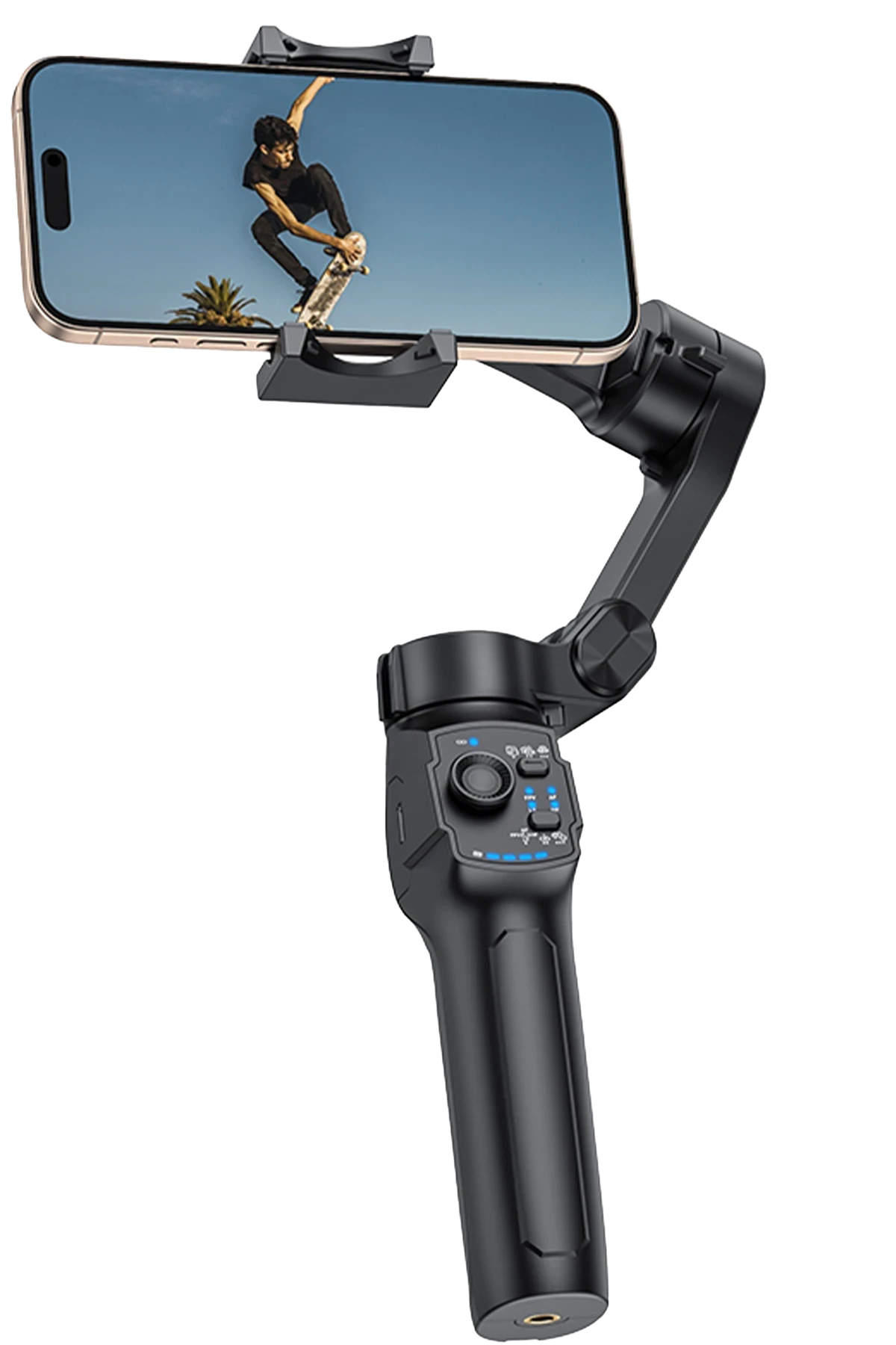 SF27 3-Eksen Gimbal Selfie Tripod – BT 5.0, Yüz Takip, 360° Stabil, 3600 mAh Batarya