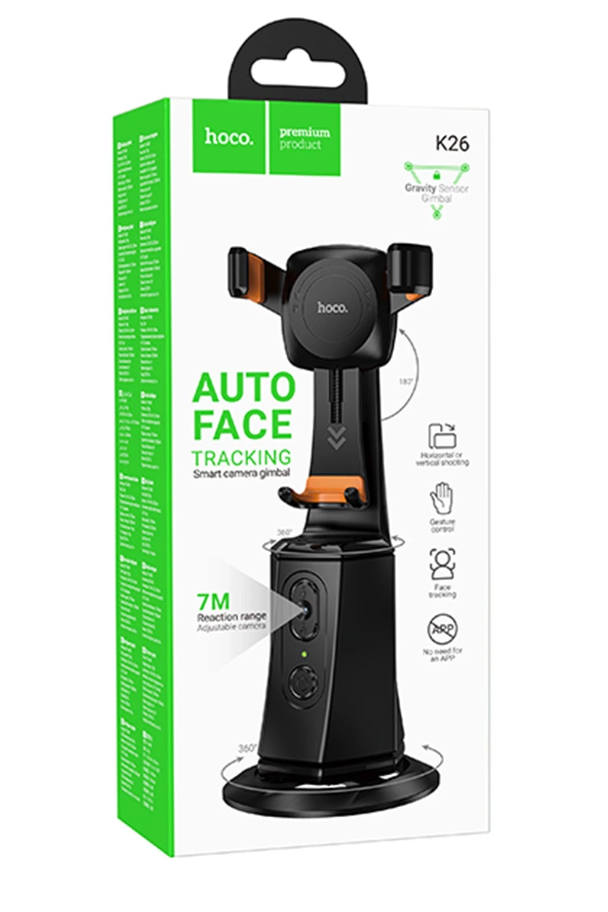 K26 Akıllı Selfie Gimbal – Yüz Takibi, 1200 mAh Pil, Tripod Destekli Kompakt Stabilizatör