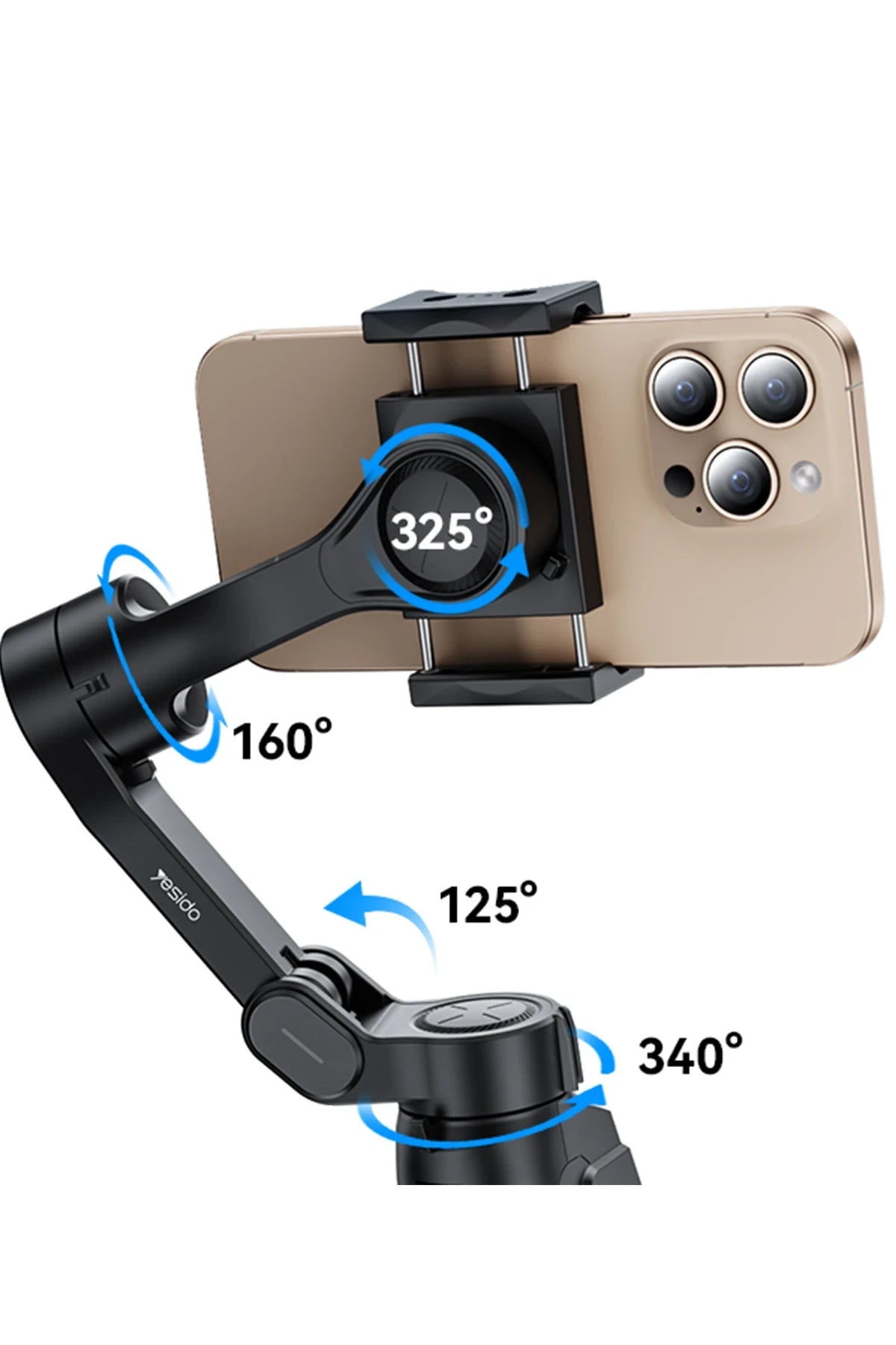 SF27 3-Eksen Gimbal Selfie Tripod – BT 5.0, Yüz Takip, 360° Stabil, 3600 mAh Batarya