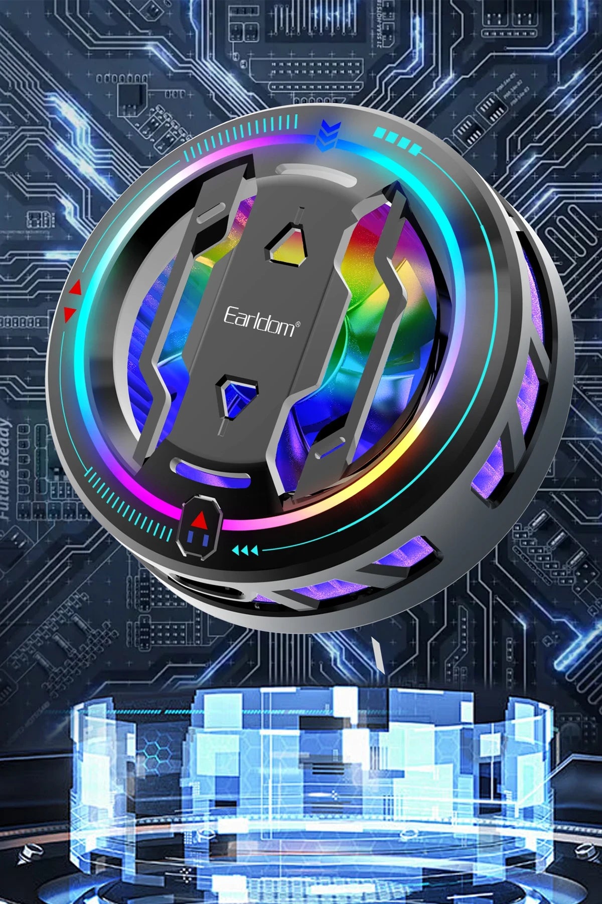 F21 – RGB Radyatör Telefon Soğutucu Fan | 5 W, 4500 RPM, Metal/Silikon Yapı