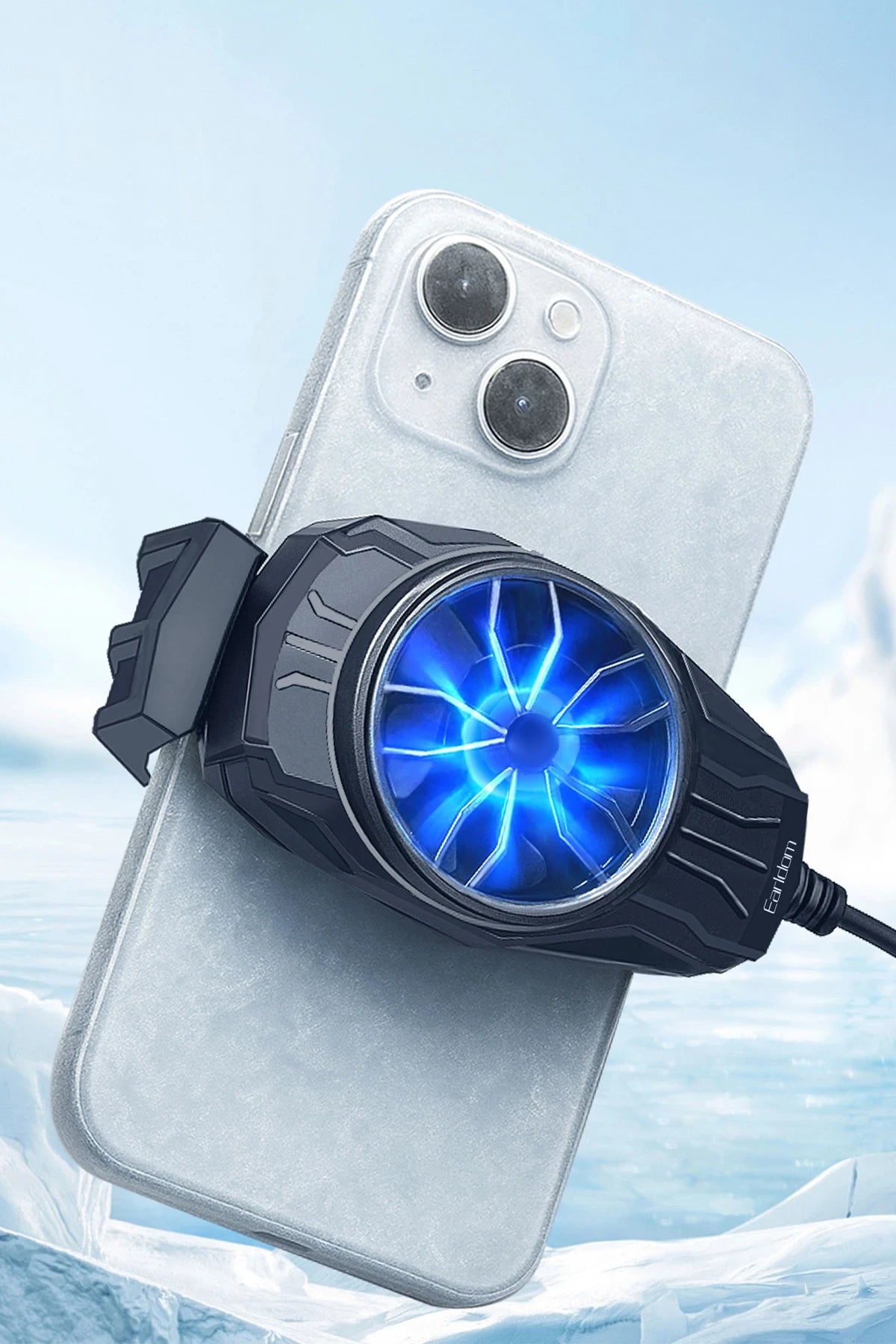 F17 – 2500 mAh Radyatör Telefon Soğutucu | 3 Kademeli Fan, Düşük Gürültü, Yaylı Klips