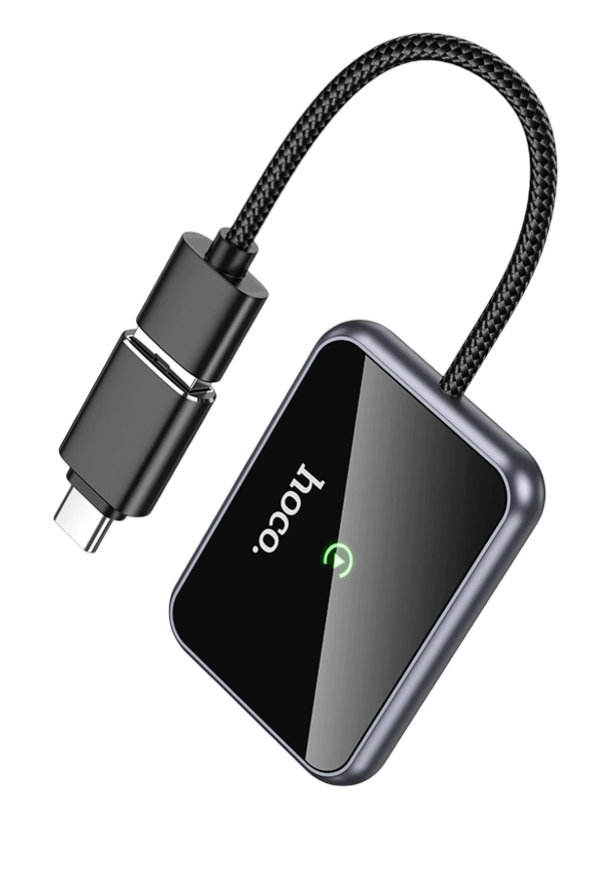 HU1 Way – USB-A ve USB-C Uyumlu Kablosuz CarPlay Adaptörü
