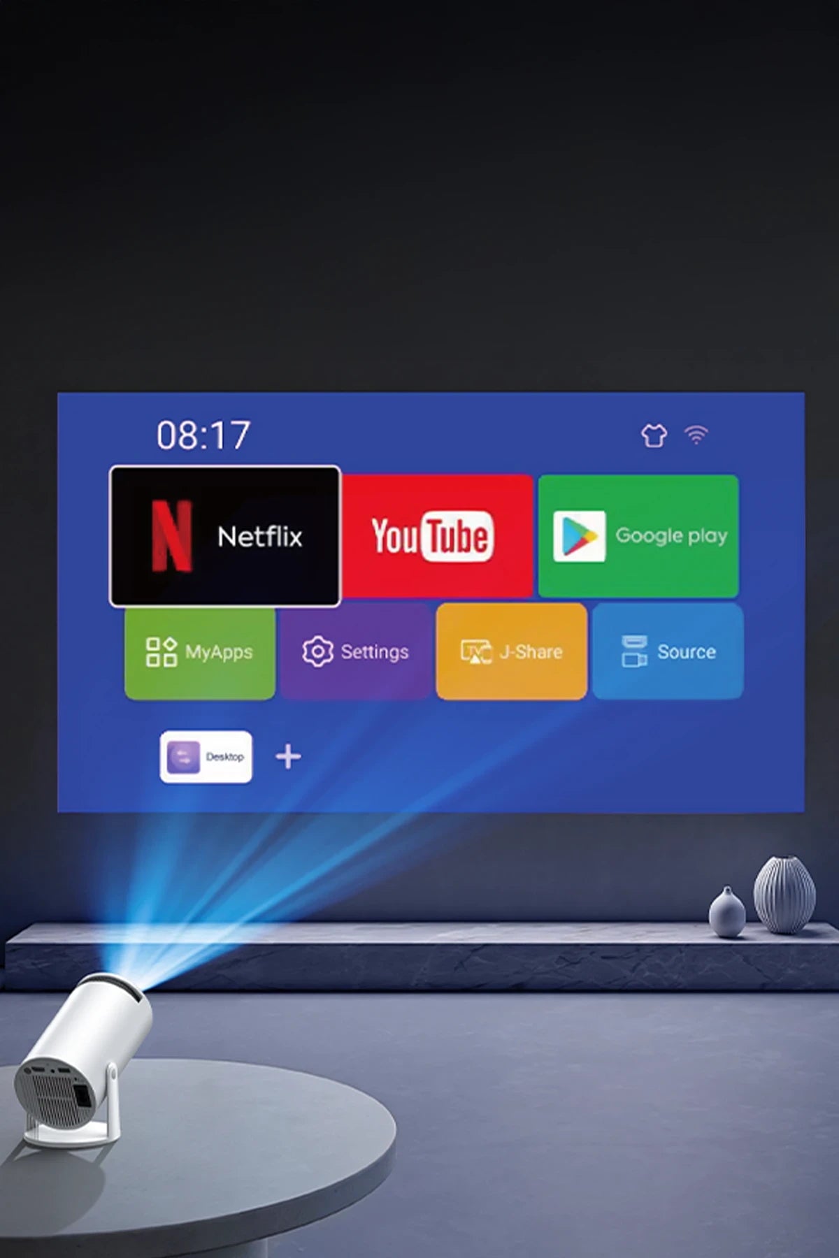 Yesido TV14 180° Ayarlanabilir 720P Mini Projeksiyon – BT 5.0, Android 11, 120 ANSI Lümen