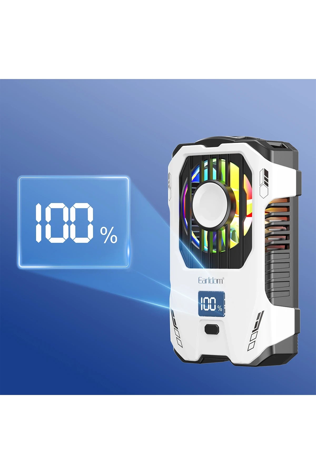 F15 RGB Mobil Soğutucu Fan – 2500 mAh Batarya, Yarı İletken Soğutma & RGB Efekti