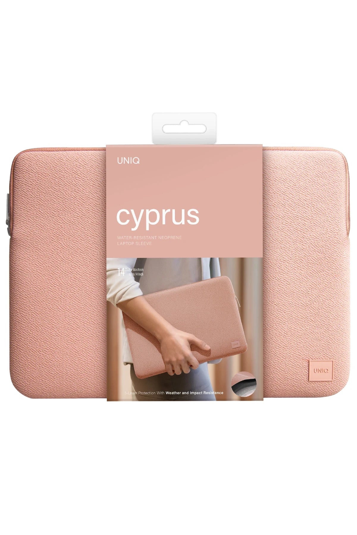 Cyprus 14″ Su Geçirmez Neopren Laptop Kılıf – 3 Katmanlı Koruma & Fold-and-Lock Fermuar