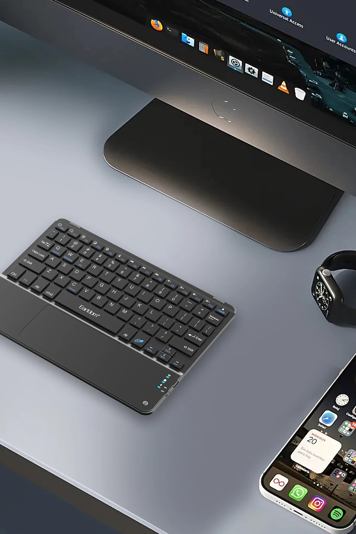 KB7 Universal Kablosuz Klavye – 78 Tuş, Ultra İnce & USB-C Şarjlı