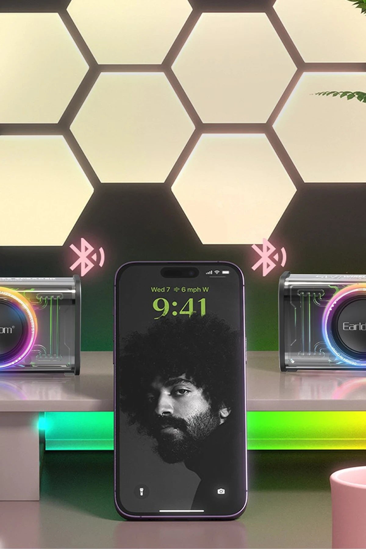 A31 – RGB Işıklı Bluetooth 5.1 Hoparlör | 4 Saat Çalma & Type-C Şarj
