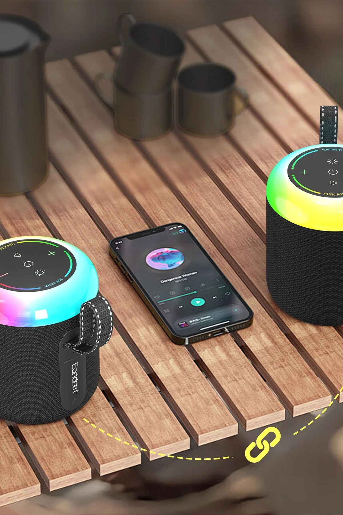 A38 – RGB Işıklı Süper Bas Hoparlör | Bluetooth 5.3, FM/USB/TF Kart & TWS