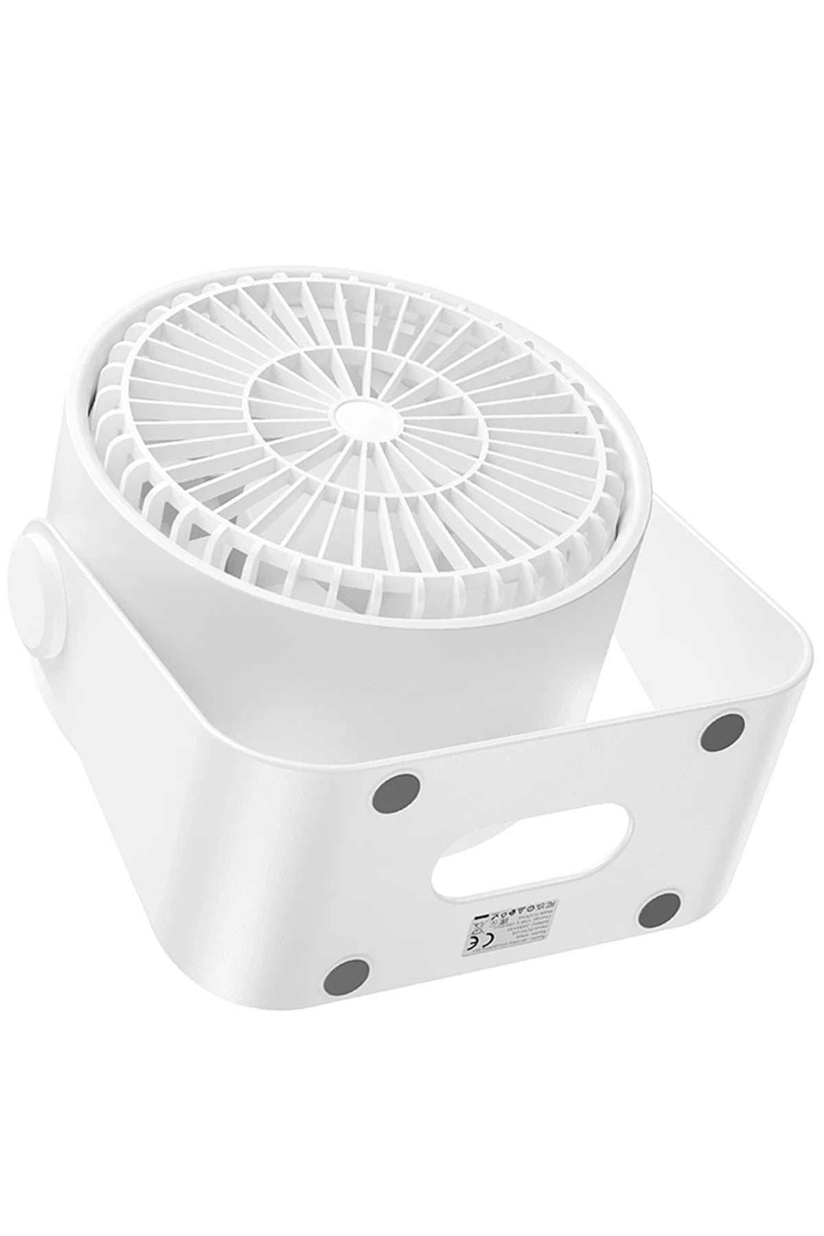 HX66 Çift Hava Çıkışlı Masaüstü Fan – Dijital Ekran, 3000 mAh Pil & 5 Kademeli Serinlik