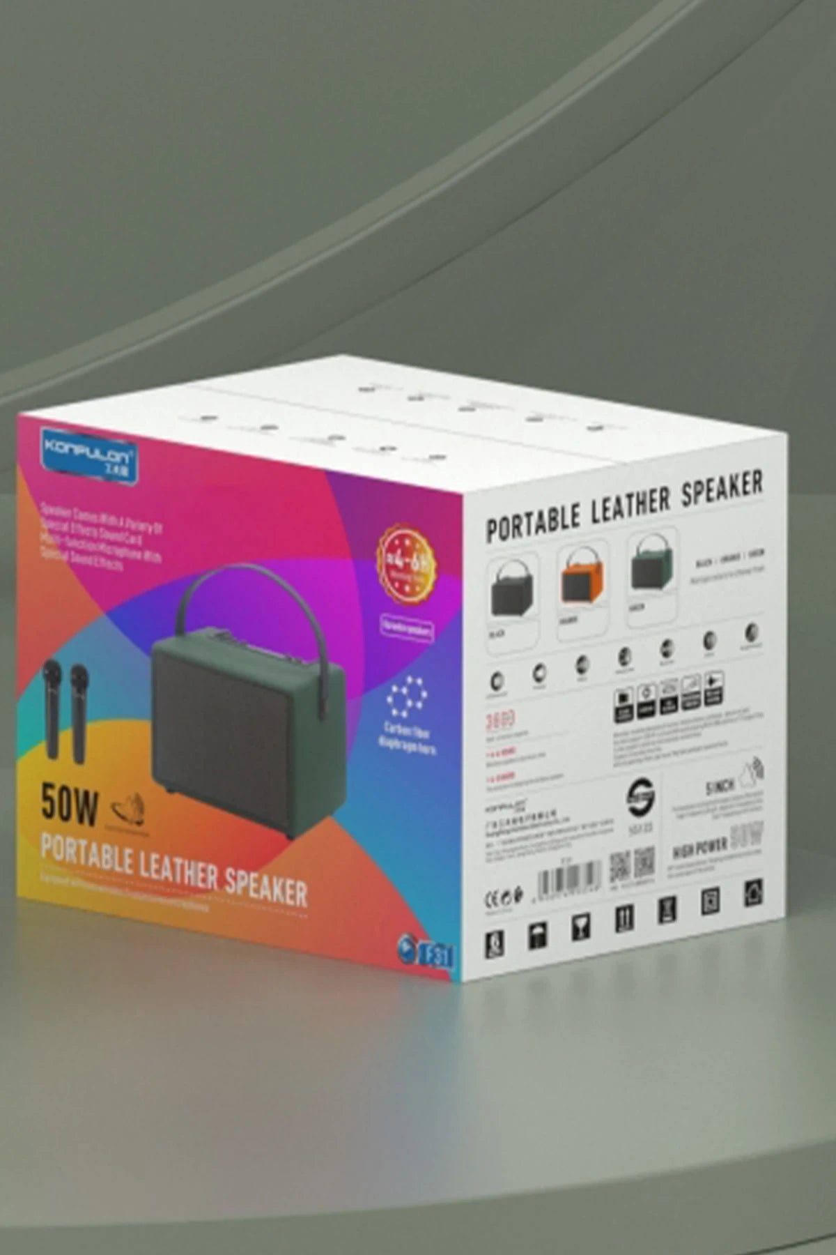 F31 – 50 W Stereo Hoparlör | 2 Kablosuz Mikrofon & Bluetooth 5.2