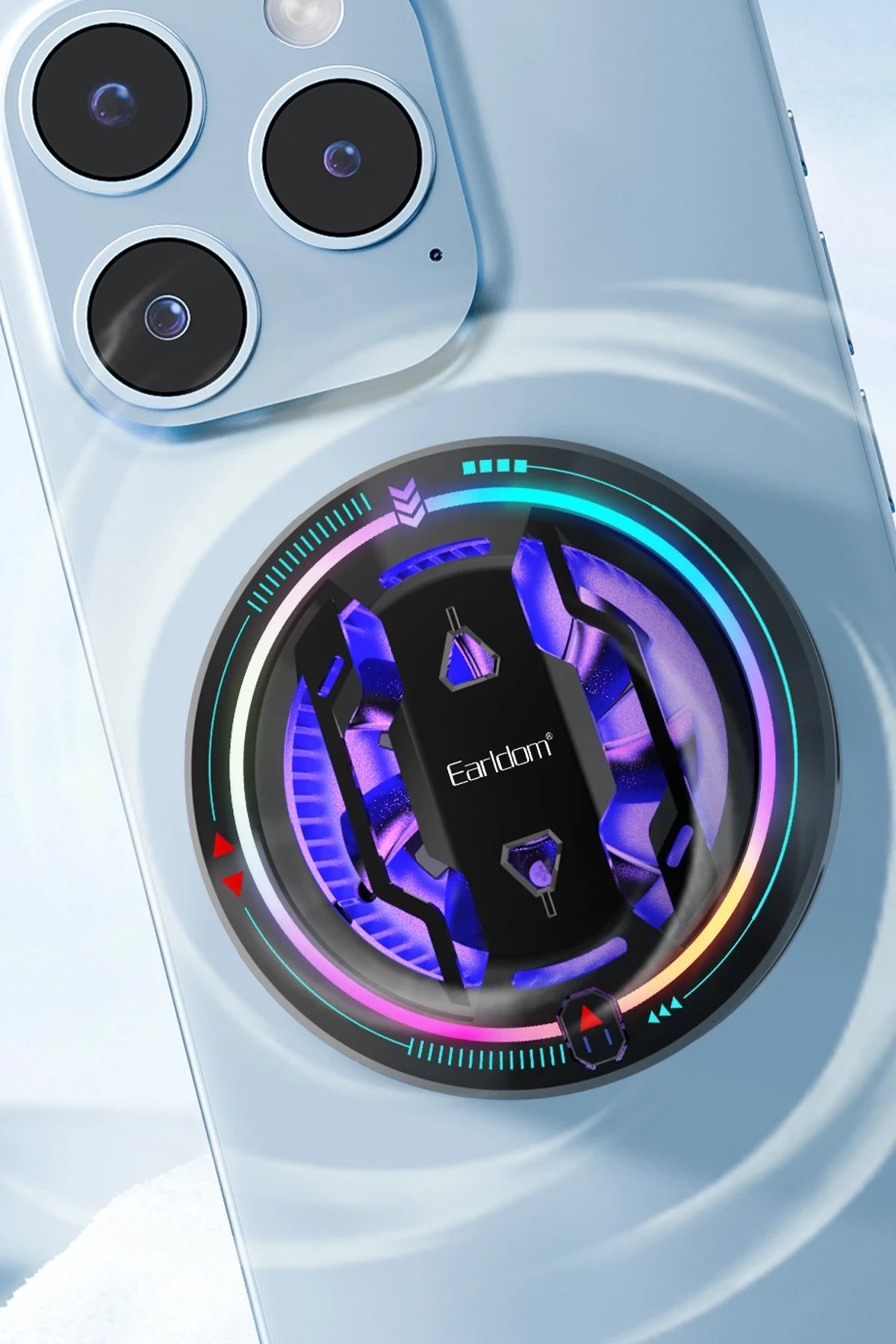 F21 – RGB Radyatör Telefon Soğutucu Fan | 5 W, 4500 RPM, Metal/Silikon Yapı