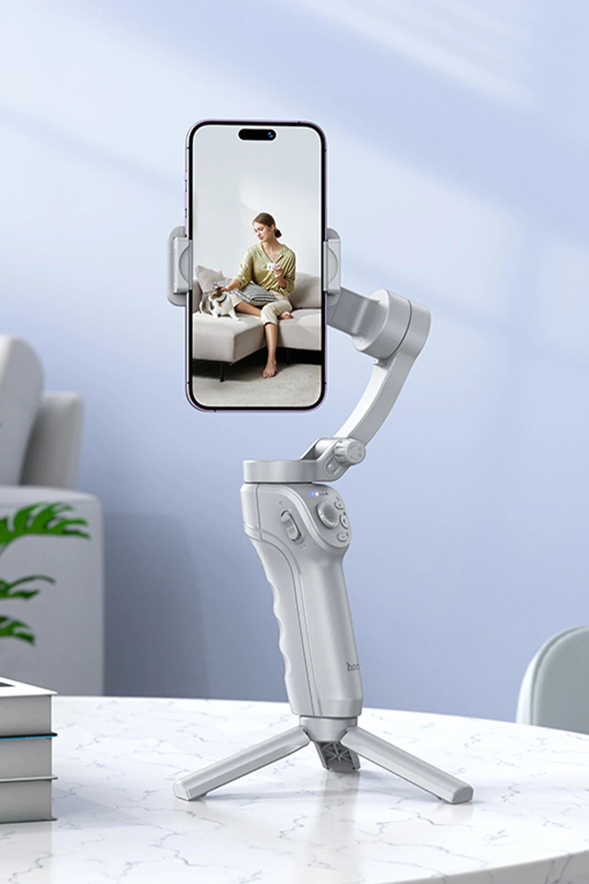 K24 – 3-Eksen 360° Yüz Takipli Akıllı Gimbal (10 Saat Pil, Tripod Modu)