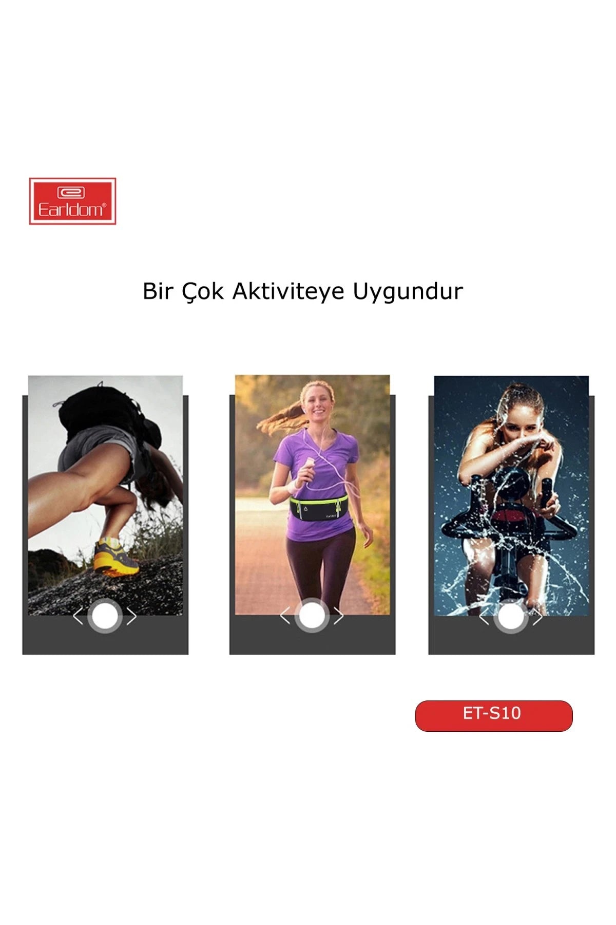 S10 Su Geçirmez Fosforlu Spor Bel Çantası