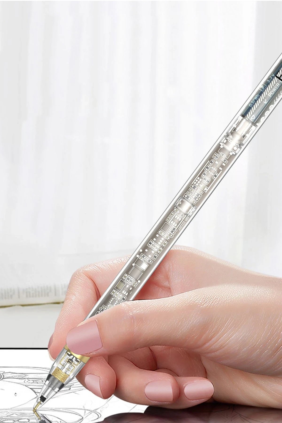 P5 Transparan Dokunmatik Stylus Kalem