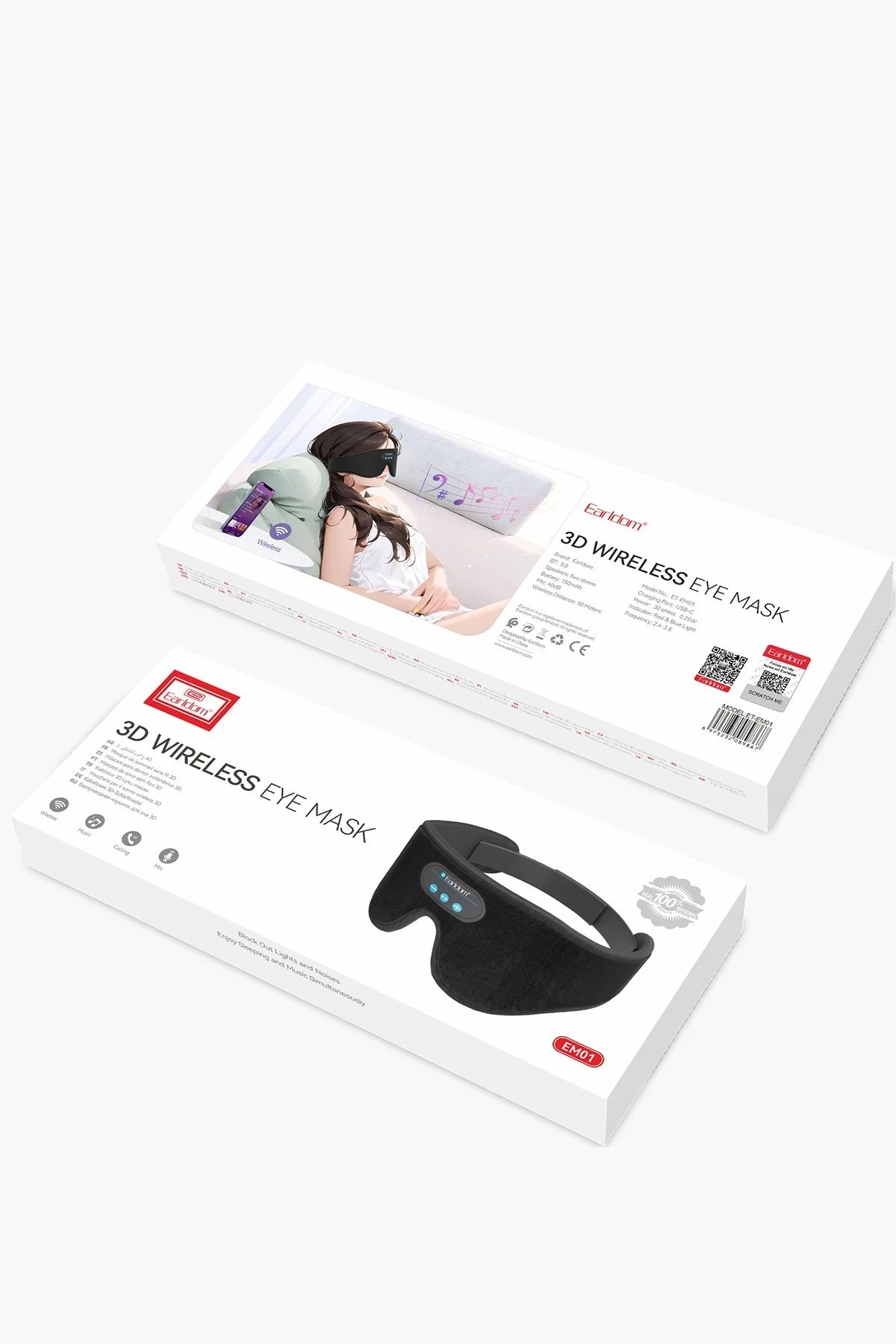 EM01 BT 3D Ses Özellikli Kablosuz Göz Maskesi
