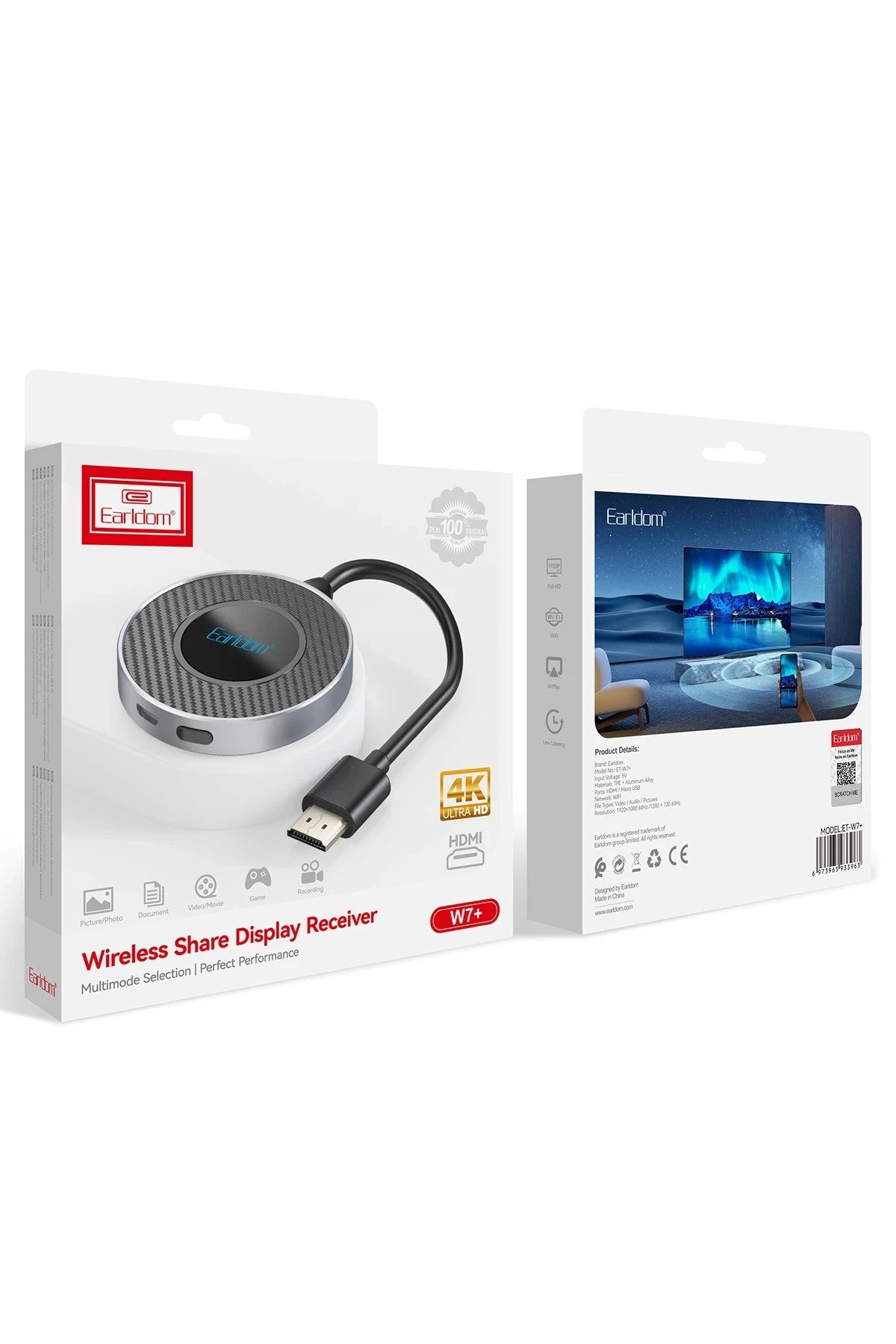 W7+ 4K Kablosuz Görüntü Aktarıcı