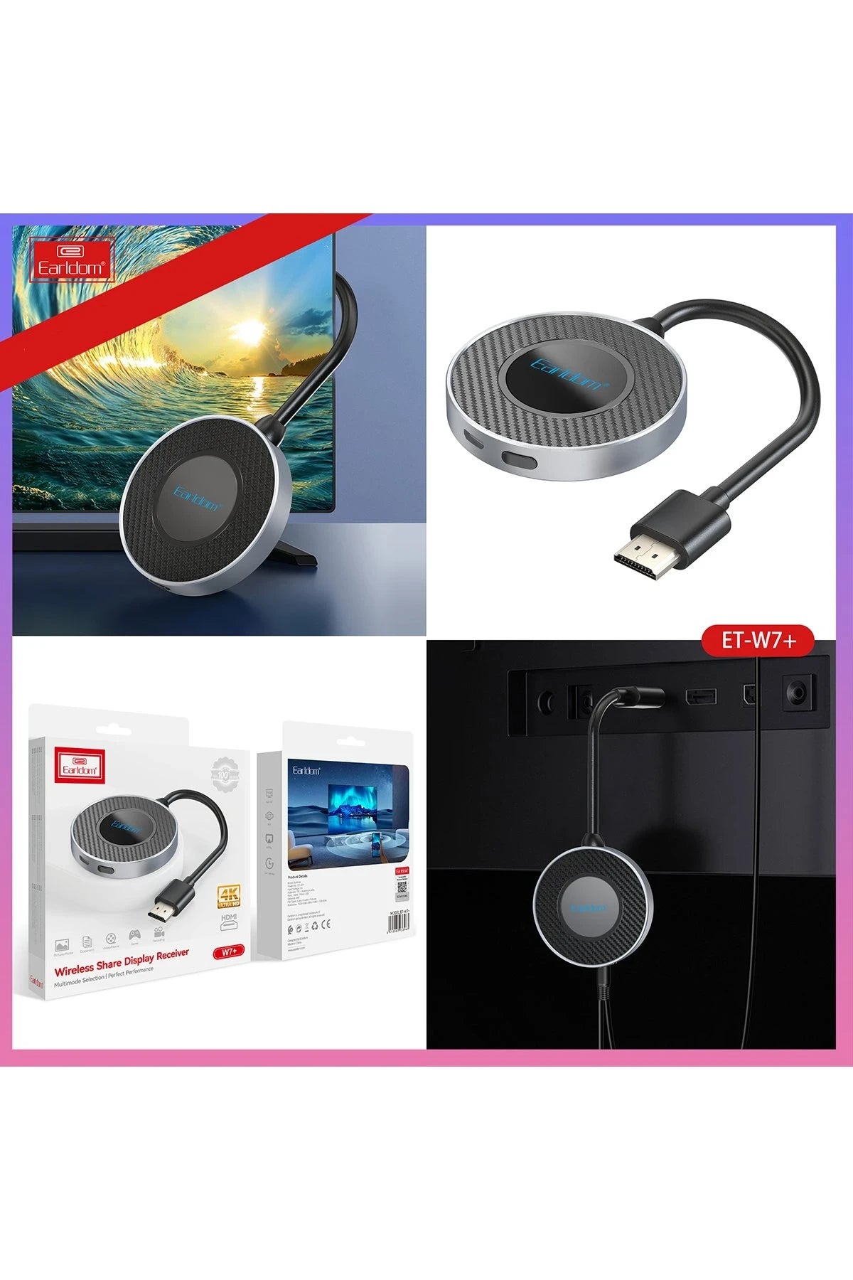 W7+ 4K Kablosuz Görüntü Aktarıcı