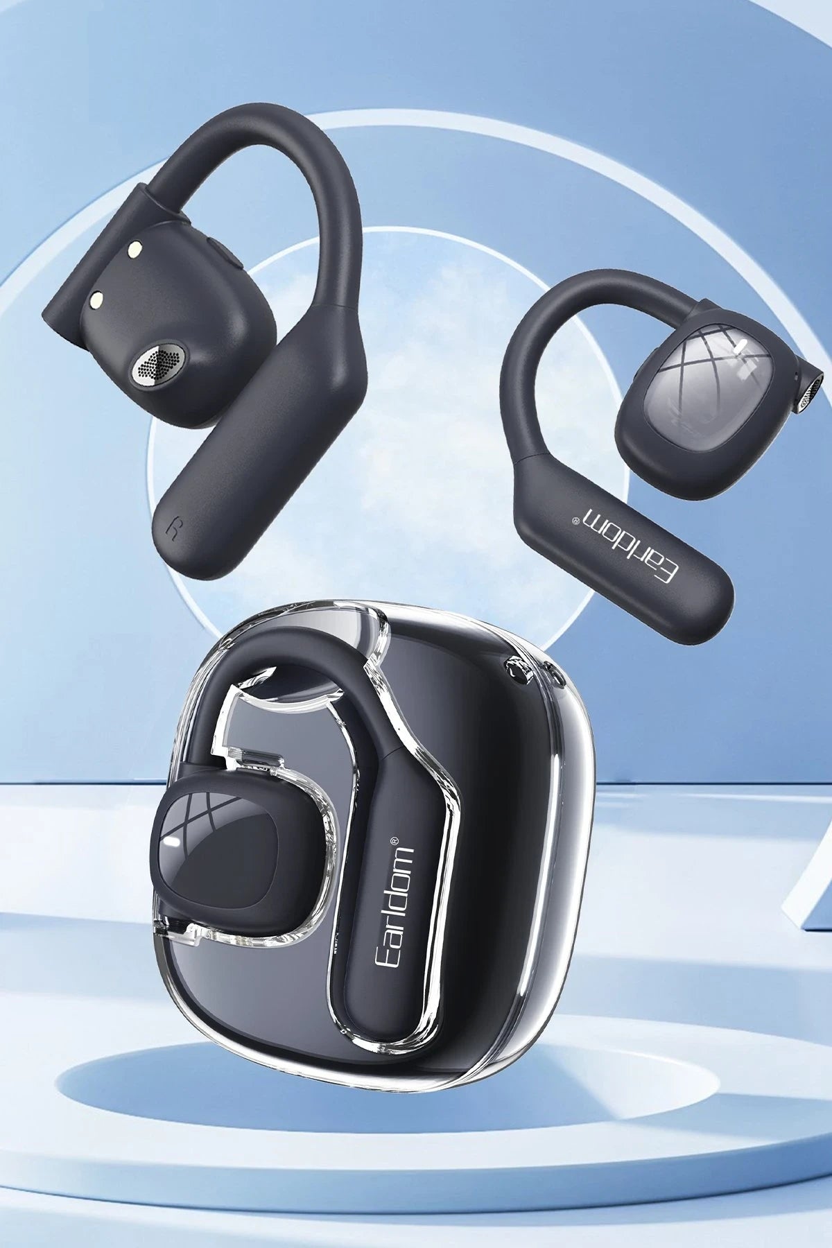 TWS35 – BT 5.2 Open-Ear Kablosuz Kulaklık | 30 Saat Pil, Panoramik Tasarım