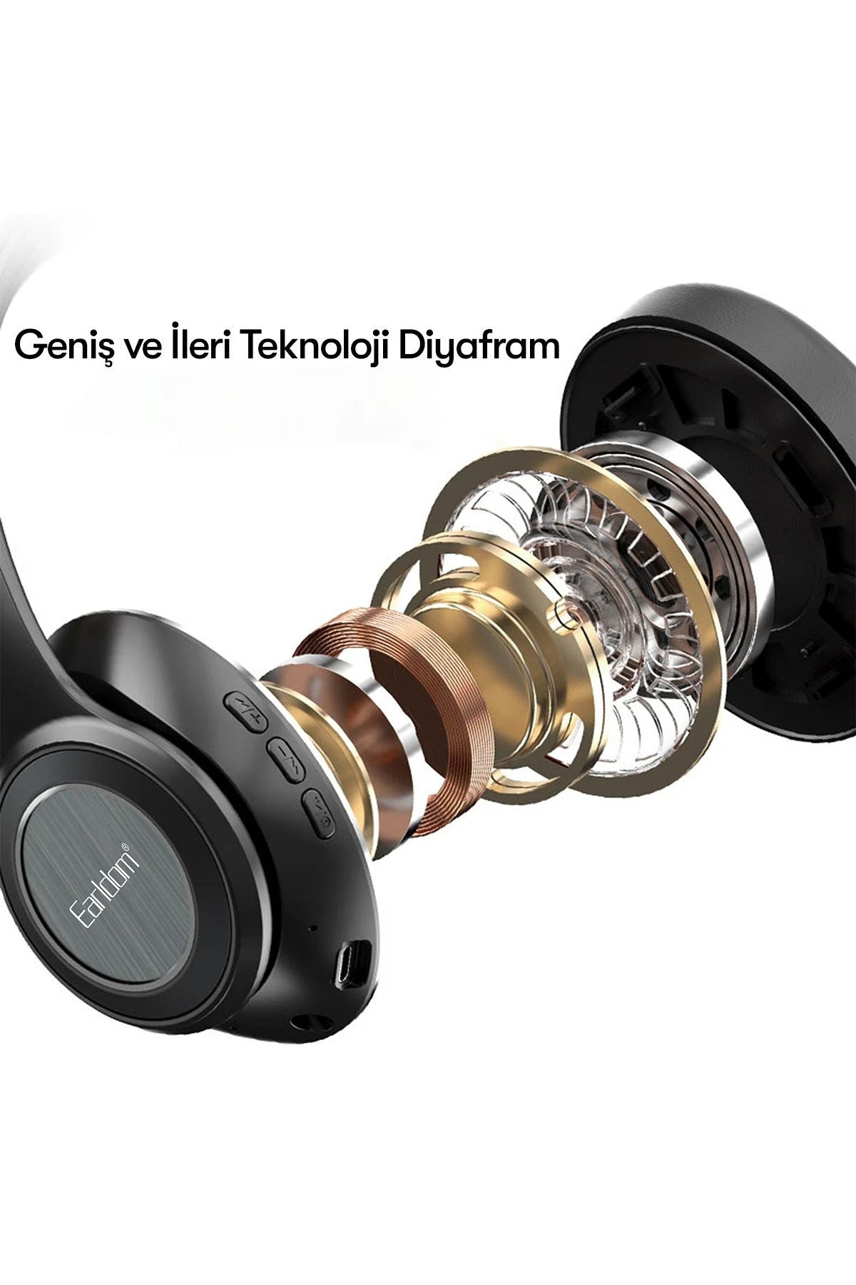 BH71 – Bluetooth 5.0 Foldable Kafaüstü Kulaklık, TF Kart & AUX Desteği