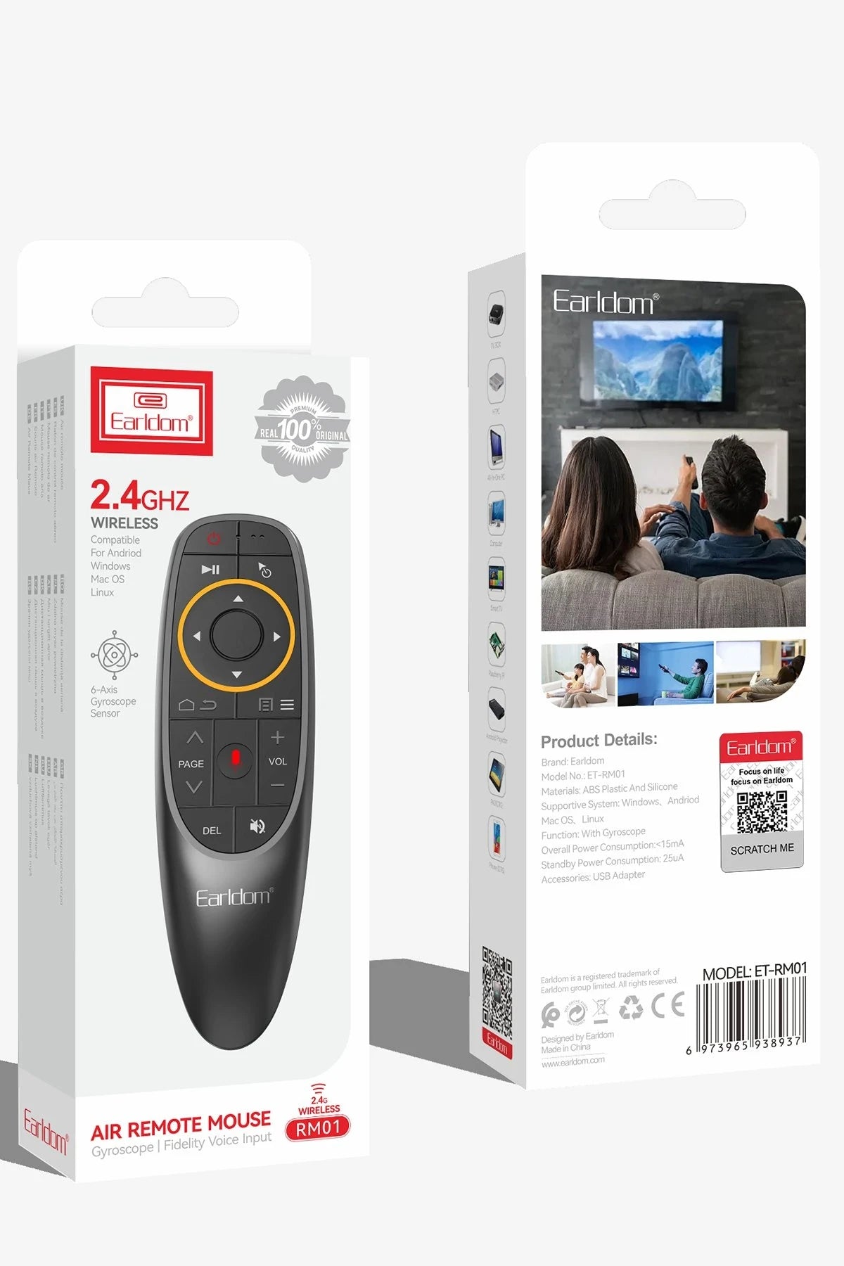 RM01 Sesli Komut ve Fare Özellikli Kablosuz 2.4G Kumanda