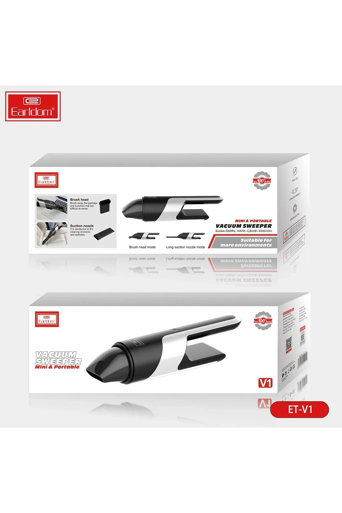 V1 Çift Başlıklı Kablosuz Mini Süpürge