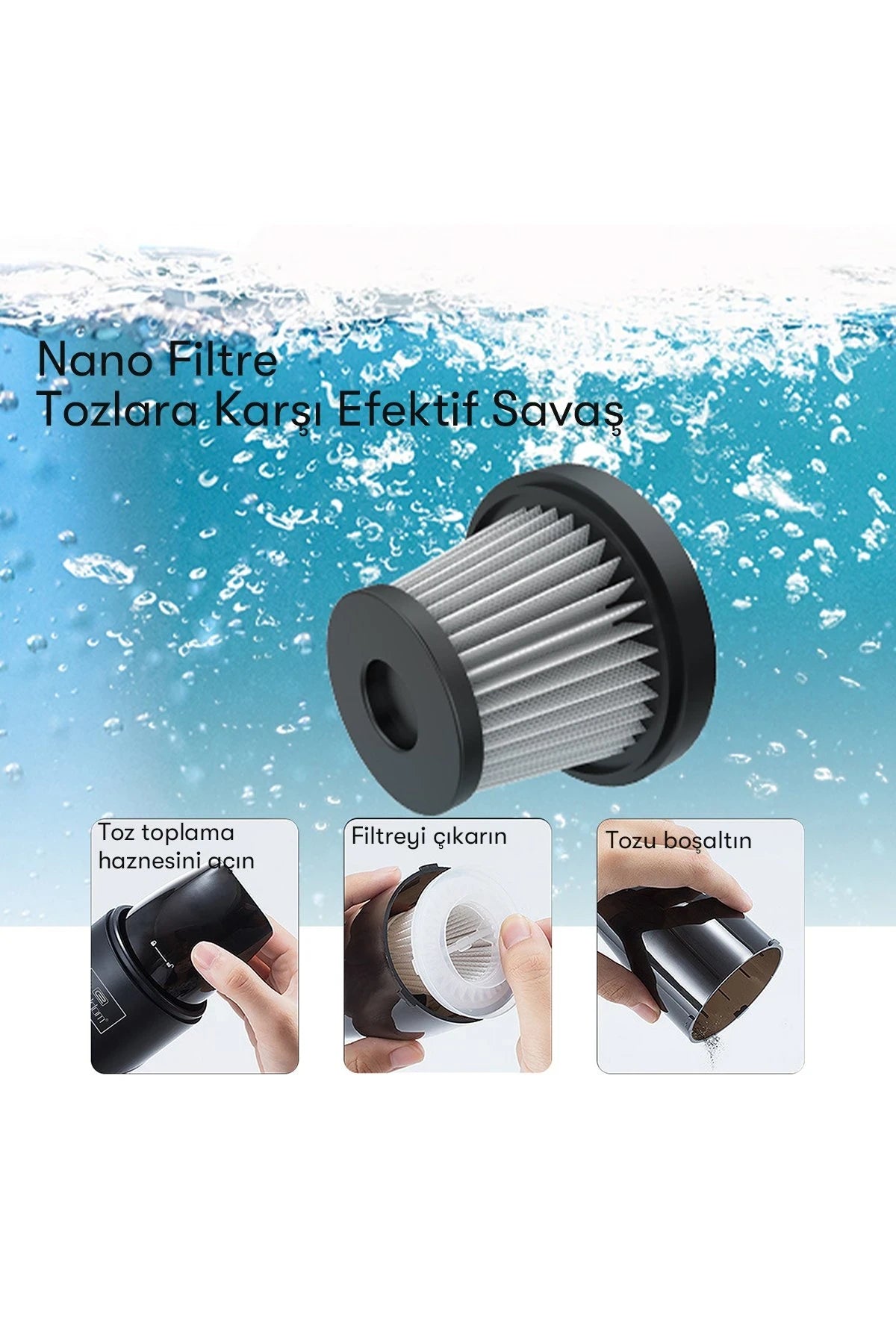 V1 Çift Başlıklı Kablosuz Mini Süpürge
