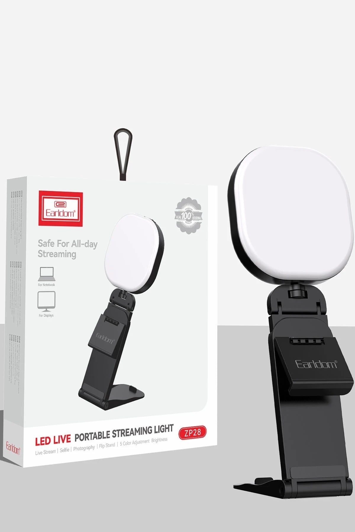 ZP28 – Monitör Üstü LED Yayın Işığı | 4 W, 5 Mod, 3000–7200 K, Dahili Batarya