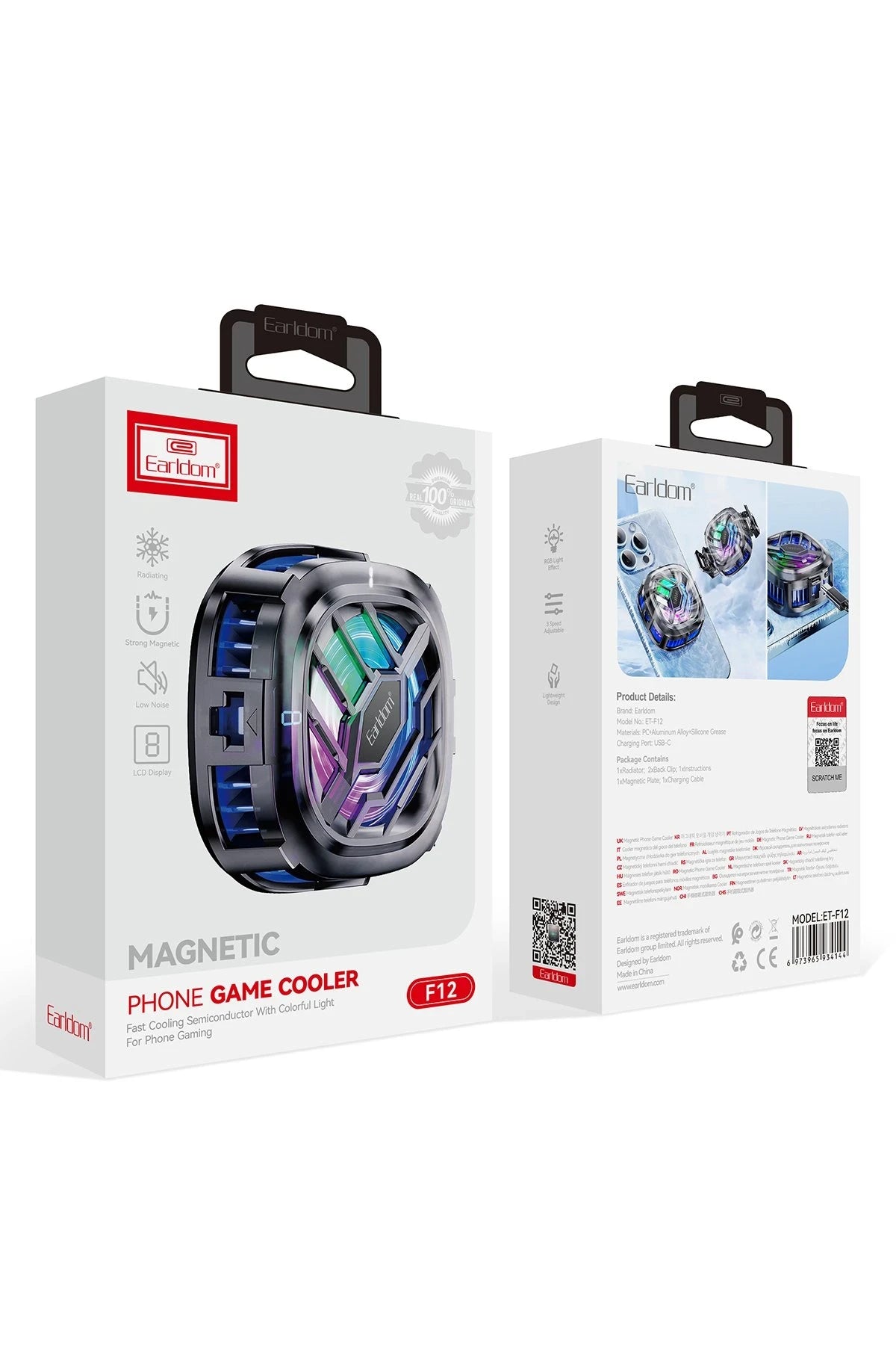 F12 RGB Radyatör Telefon Soğutucu Fan