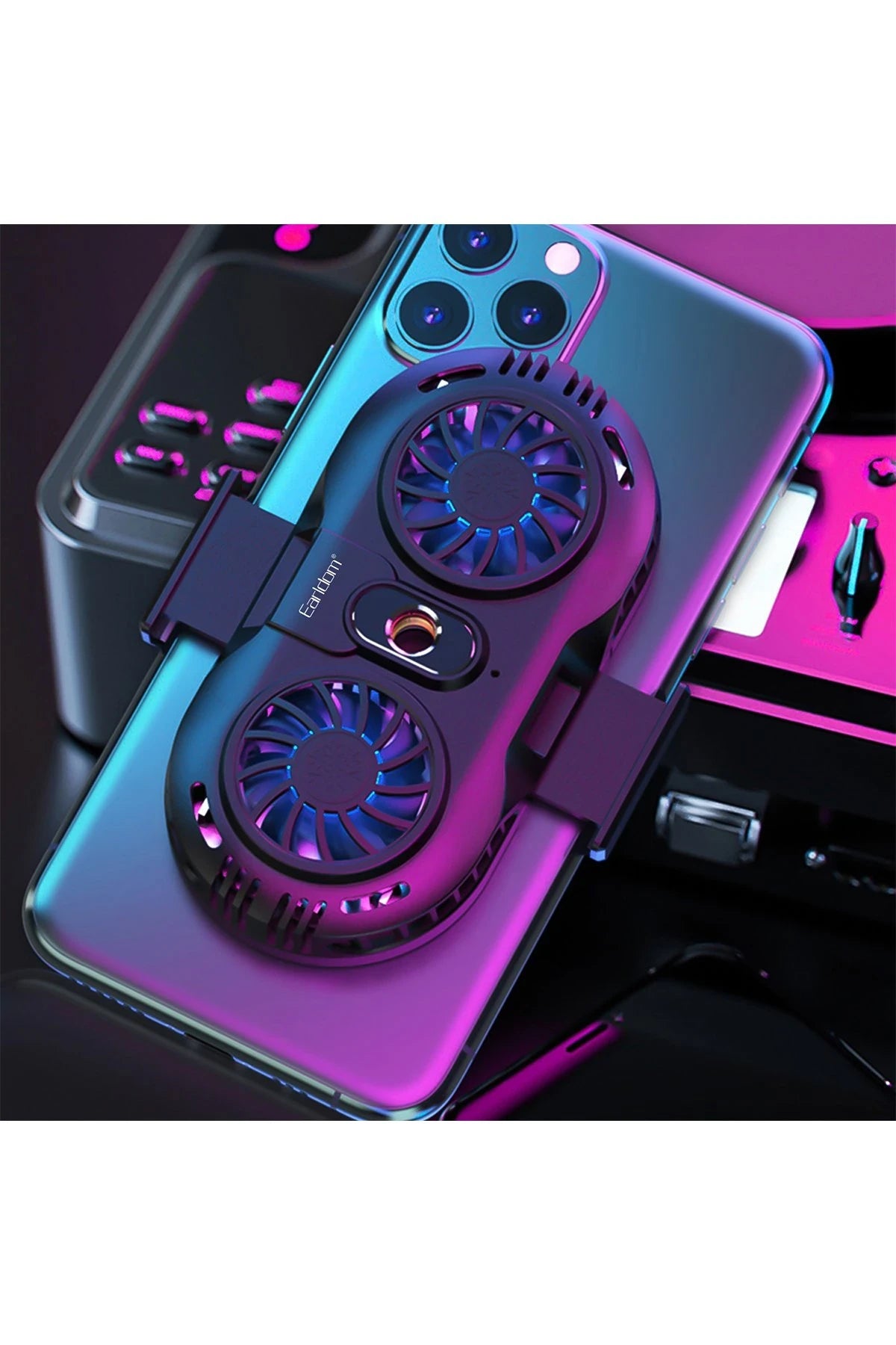 F05 Işıklı Radyatör Telefon Soğutucu Fan