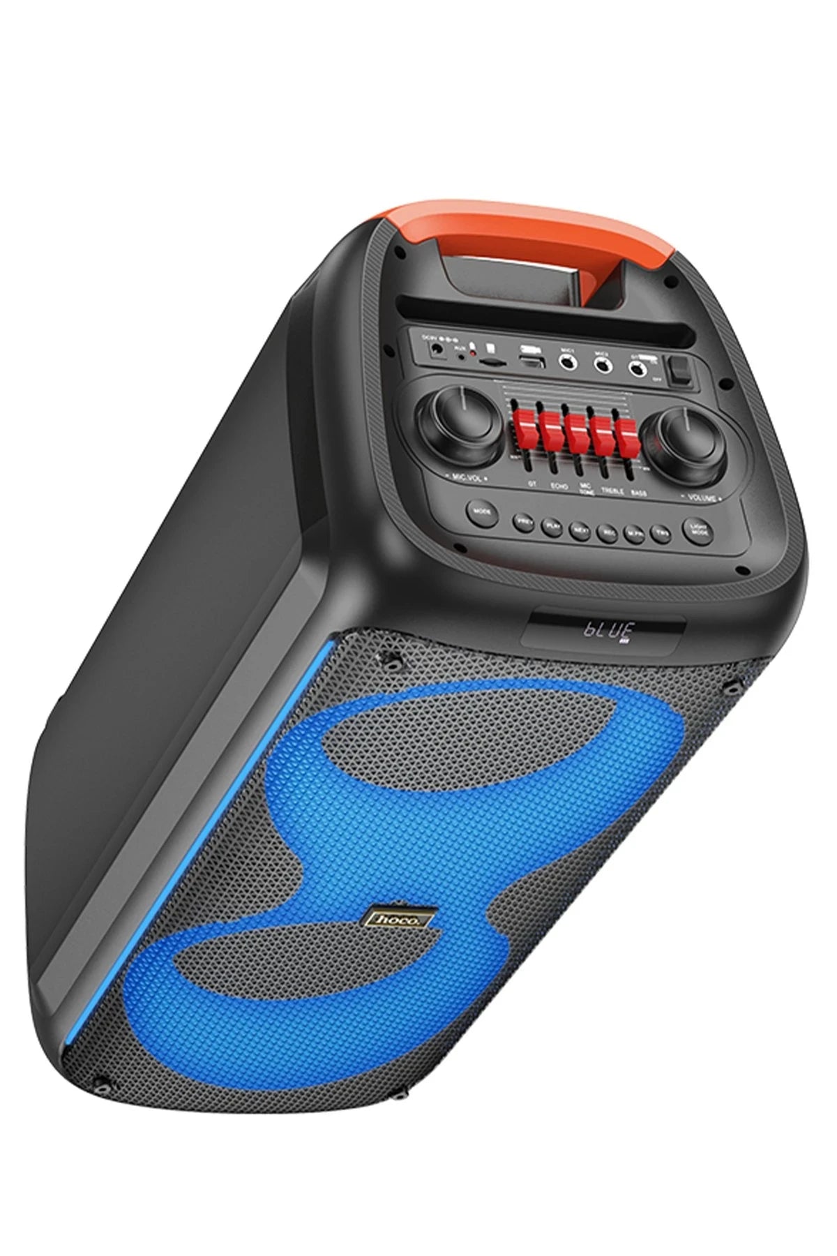 HA7 Leader – 75 W RGB Hoparlör | 2 Kablosuz Mikrofon, 7000 mAh Batarya & Tekerlekli Taşıma