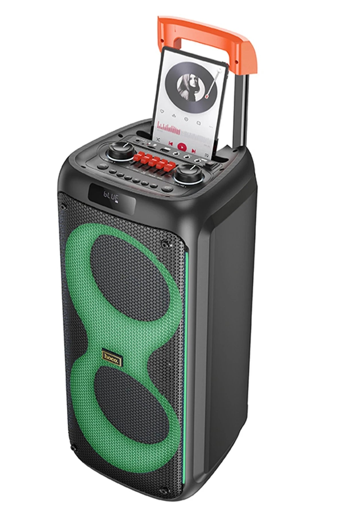 HA7 Leader – 75 W RGB Hoparlör | 2 Kablosuz Mikrofon, 7000 mAh Batarya & Tekerlekli Taşıma