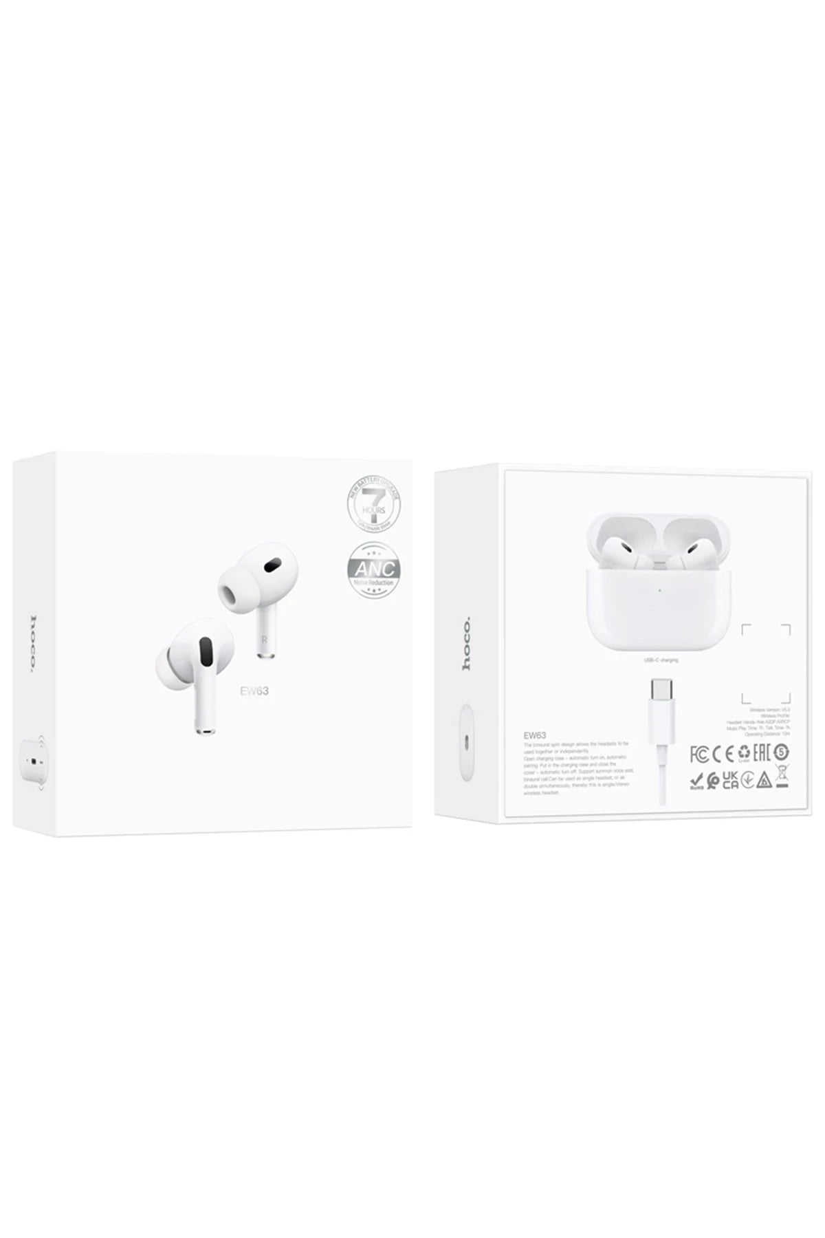 EW63 – Bluetooth 5.3 ANC TWS Earbuds | 20 Saat Pil & Ultra Hafif
