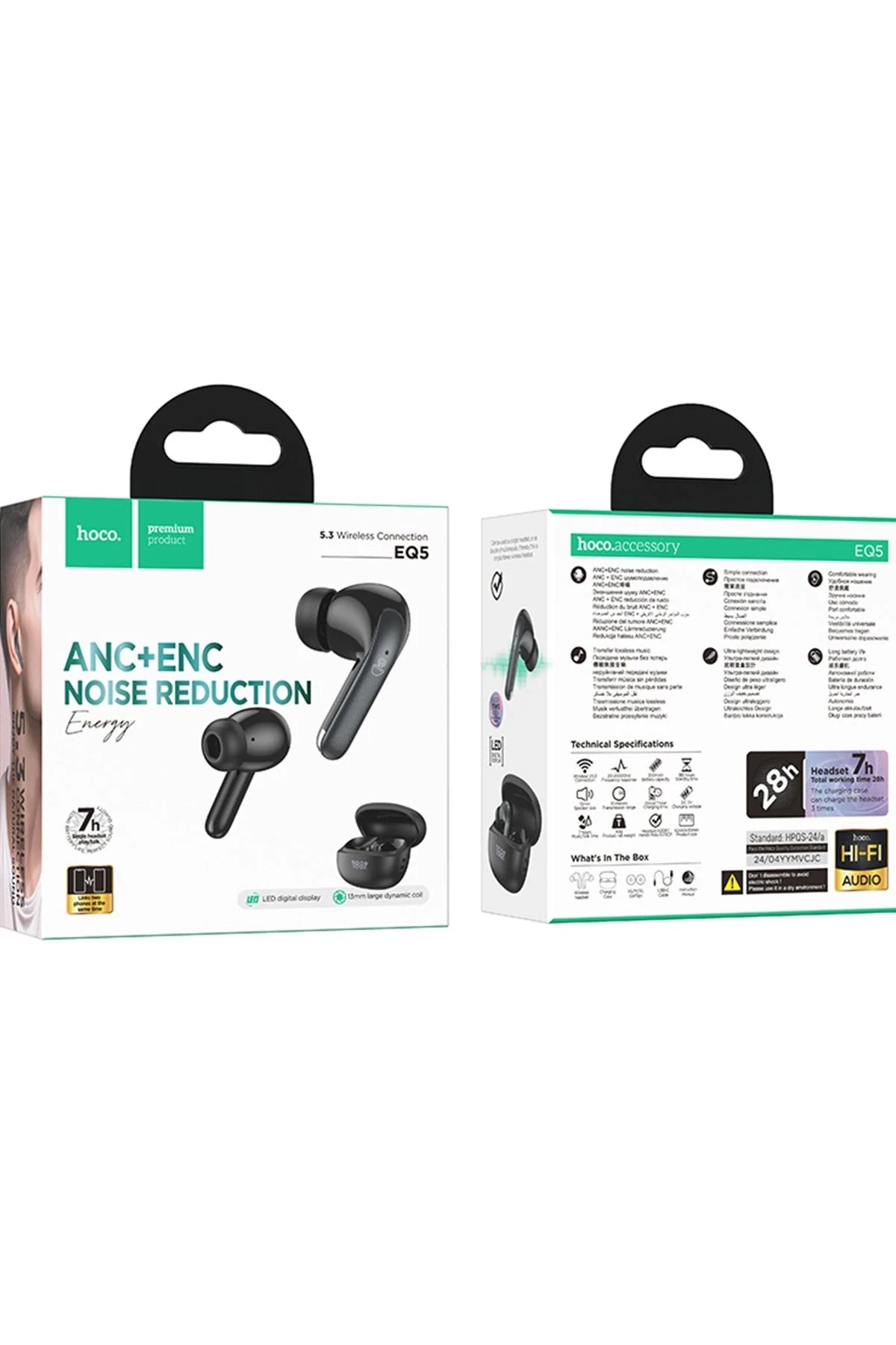 EW63 – BT 5.3 TWS Earbuds | ANC & ENC, 7 Saat Çalma & LED Kutusu