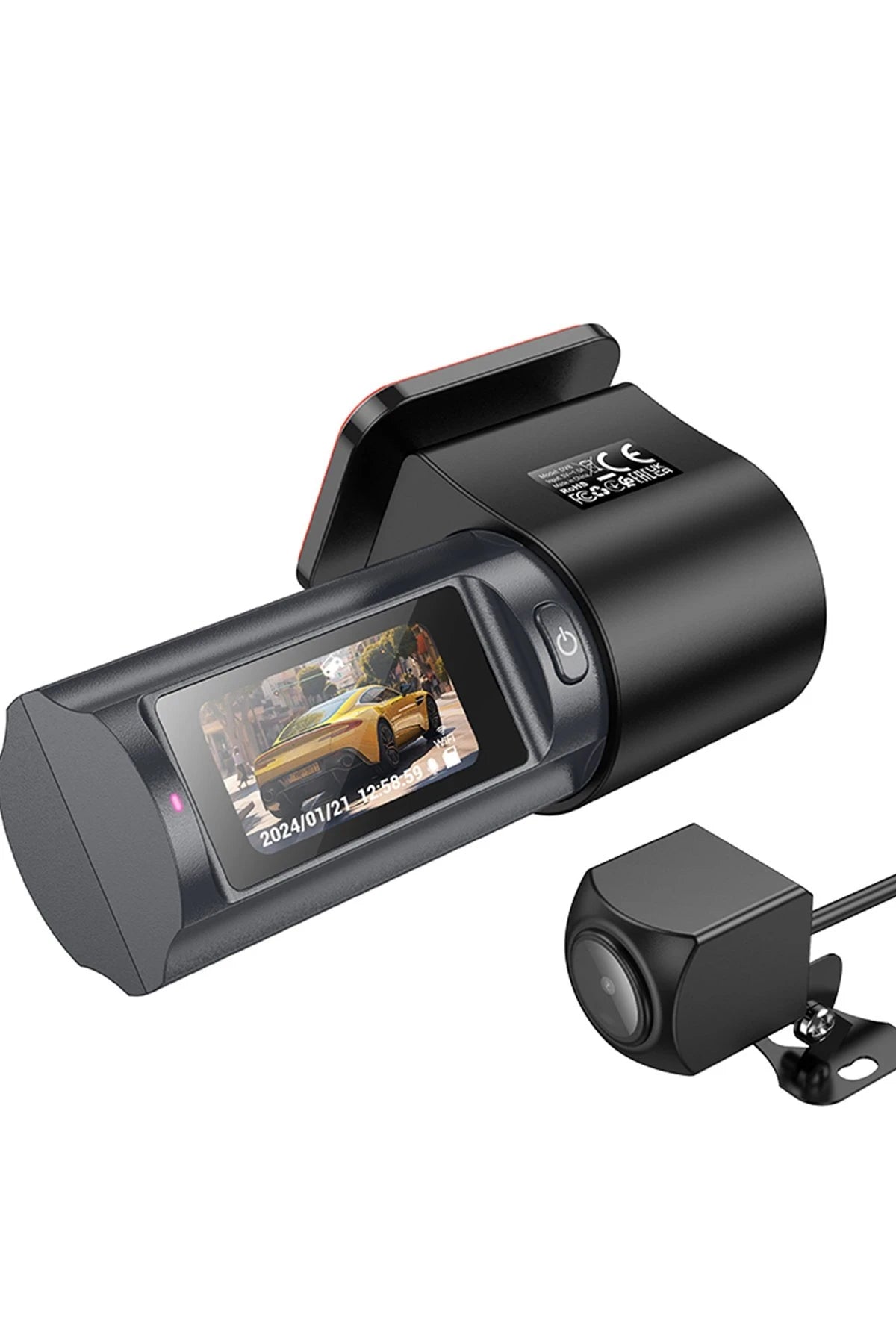 DV8 2K 1.47″ TFT Ekranlı Çift Kamera Dashcam – GP2178+SC4336, 140° Geniş Açı