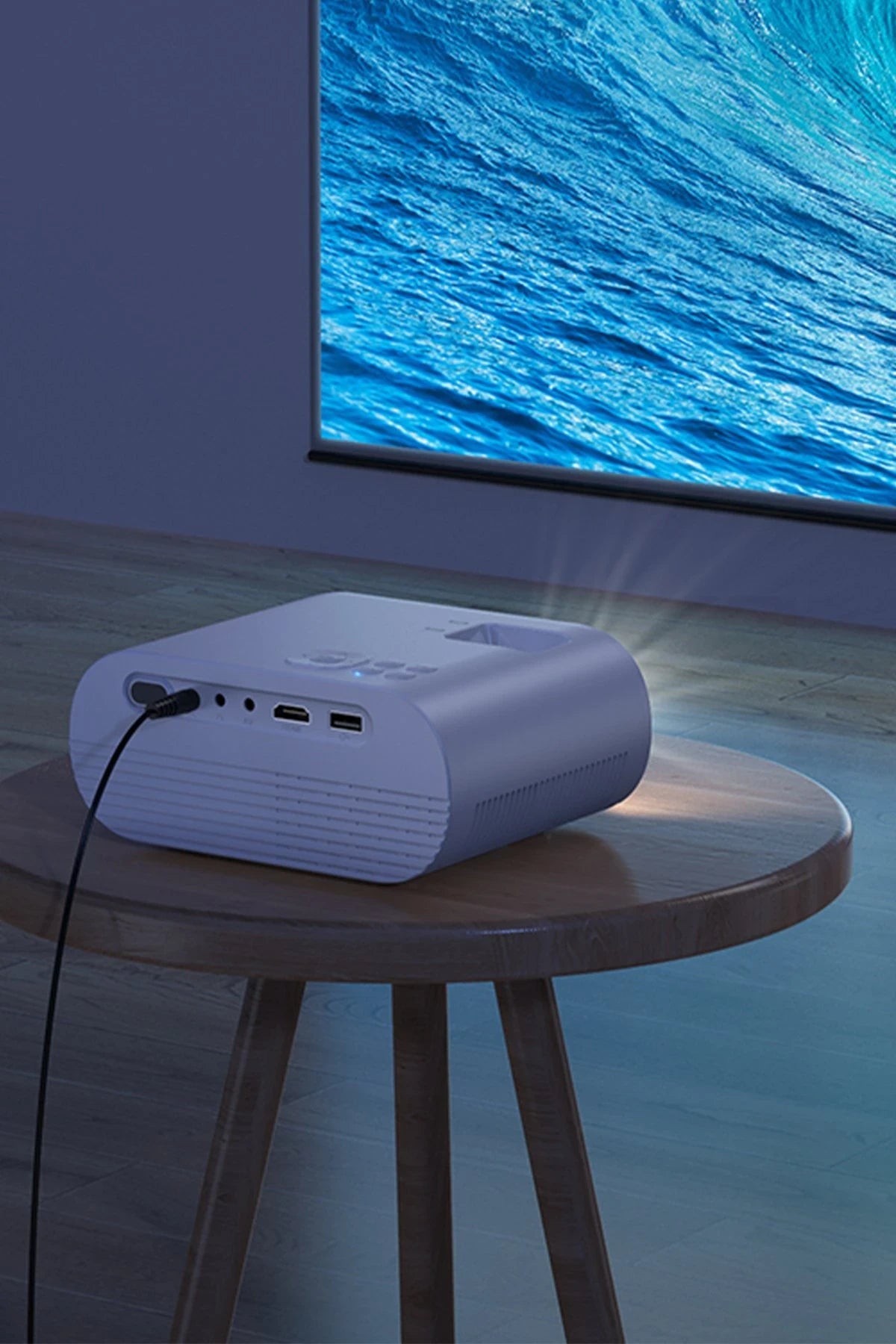 DT1 BT 5.0 720P Kablosuz Projeksiyon Cihazı – Wi-Fi 2.4 G/5 G, Bluetooth 5.0, 140 ANSI Lümen