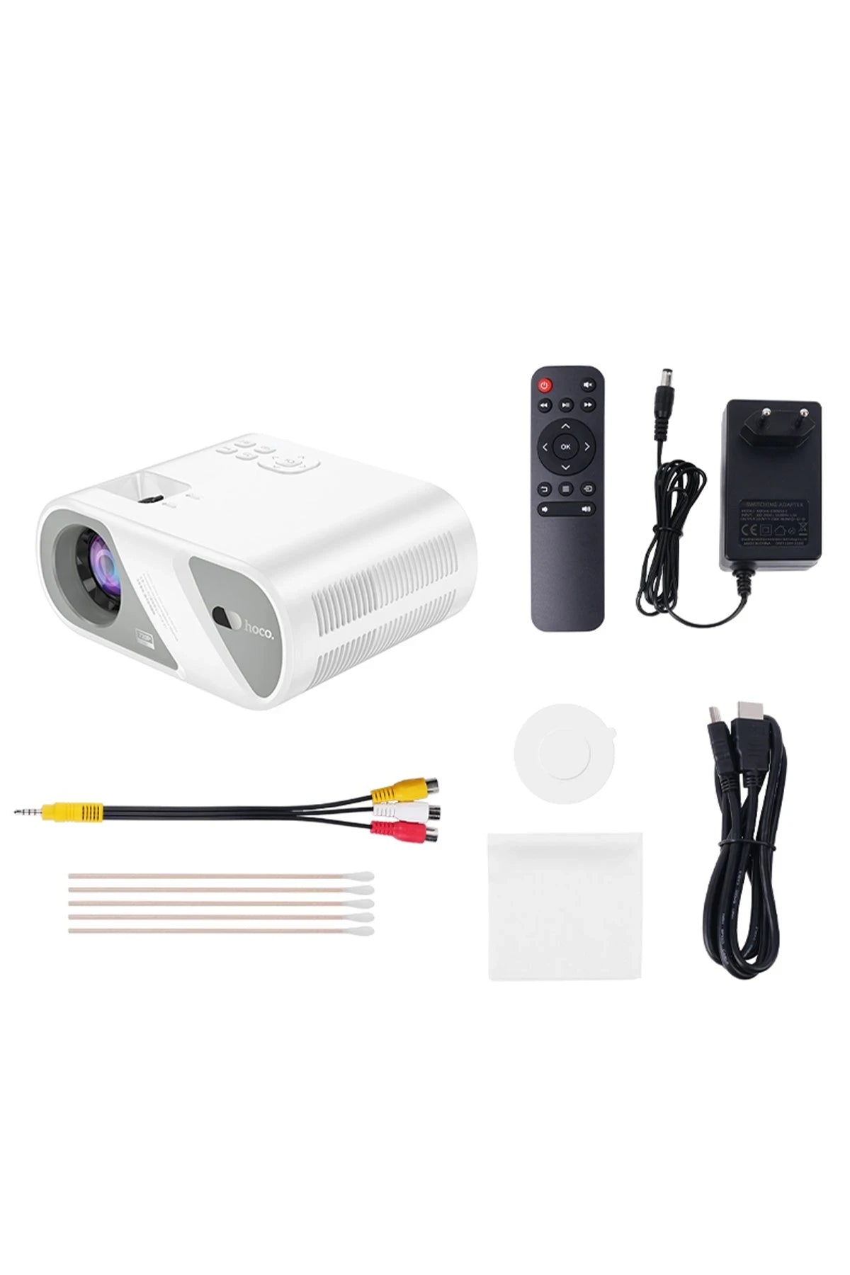 DT1 BT 5.0 720P Kablosuz Projeksiyon Cihazı – Wi-Fi 2.4 G/5 G, Bluetooth 5.0, 140 ANSI Lümen