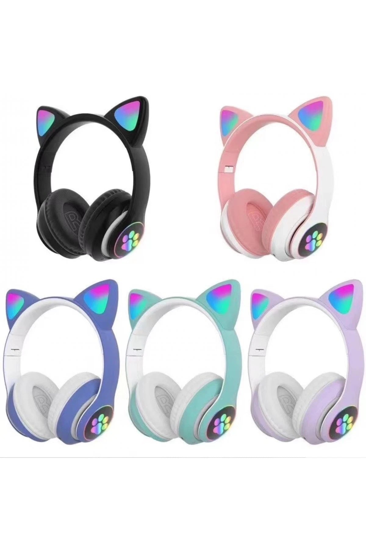 STN-28 – LED Işıklı, Bluetooth 5.0 Kedi Kulaklık: Ses, Stil ve Konfor Kuşağı