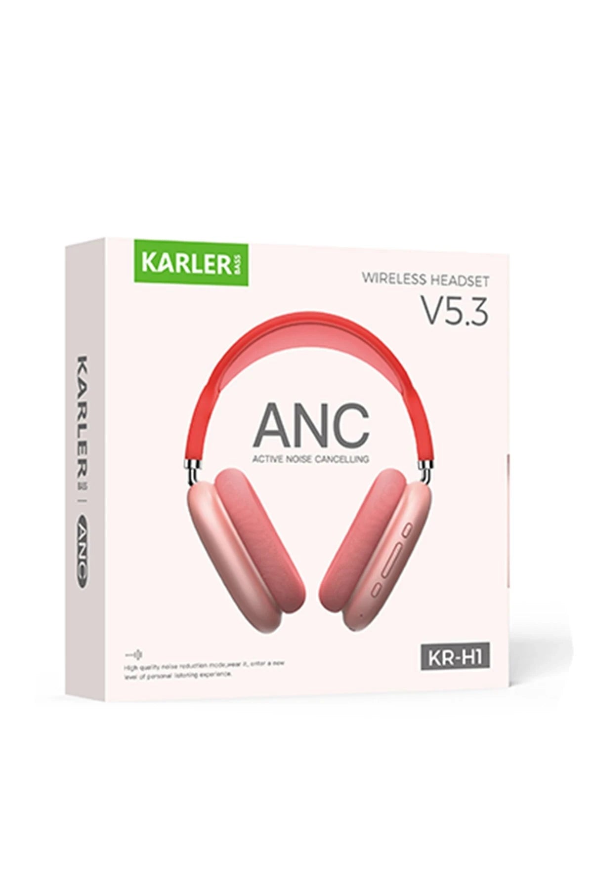 KRH2 – BT 5.3 ANC Kafaüstü Kablosuz Kulaklık | 20 Saat Pil ve Kontrol Düğmeleri