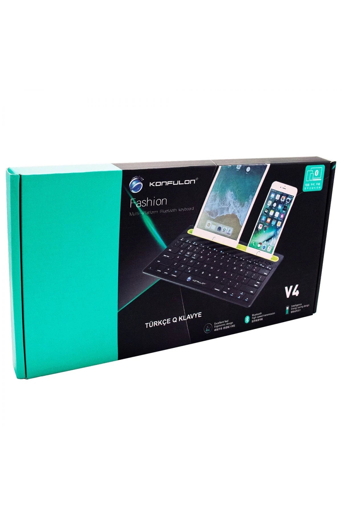 V4 Bluetooth 5.0 Standlı Türkçe Q Klavye