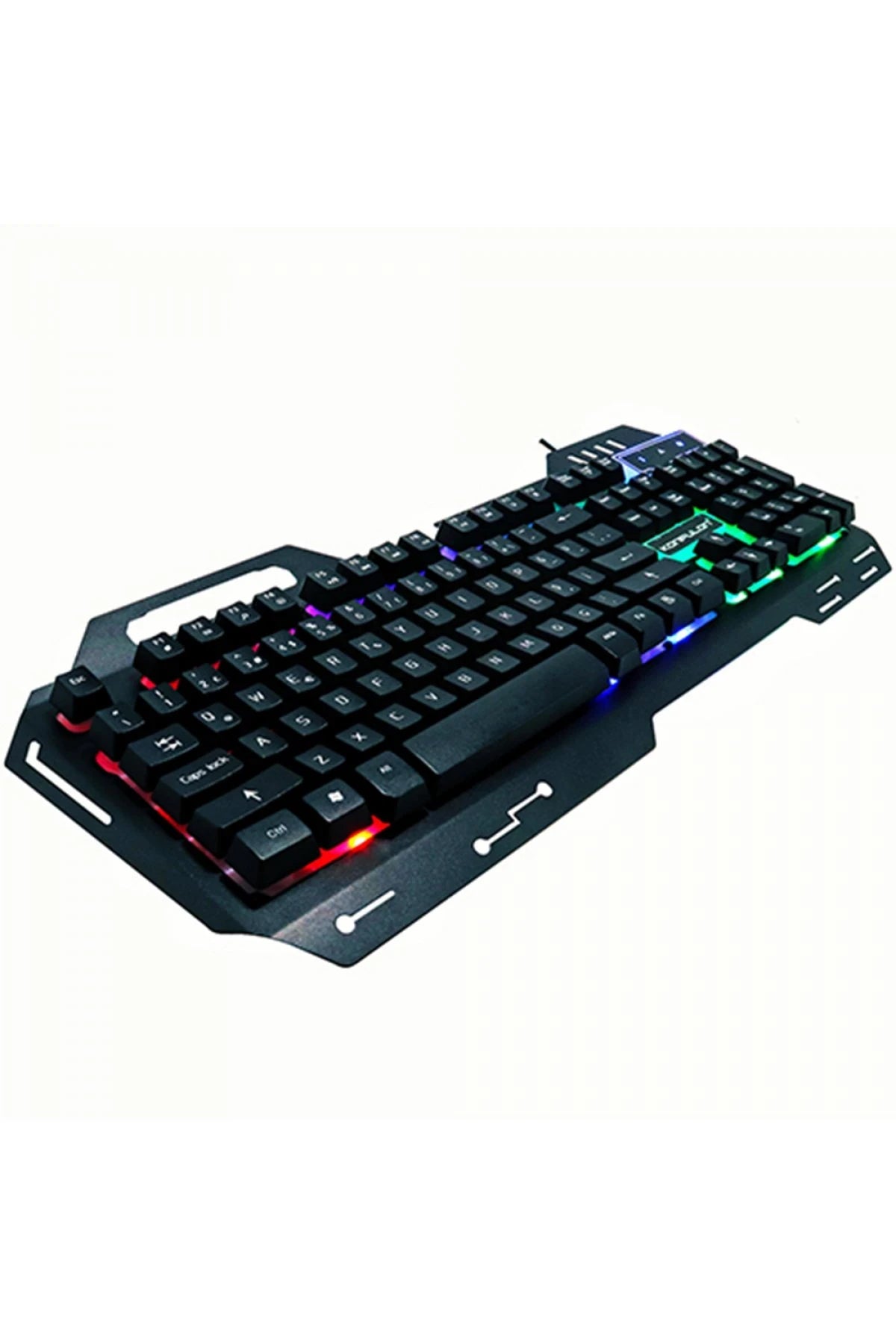 V1 RGB Işıklı Metal Yüzey Türkçe Q Kablolu Gaming Klavye