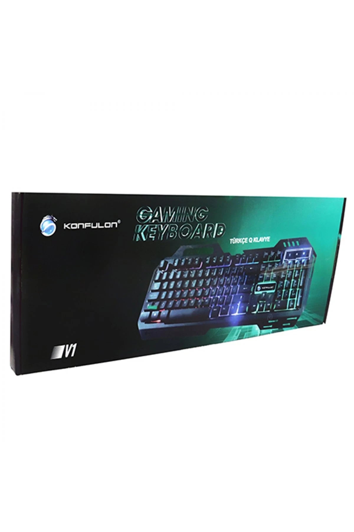 V1 RGB Işıklı Metal Yüzey Türkçe Q Kablolu Gaming Klavye