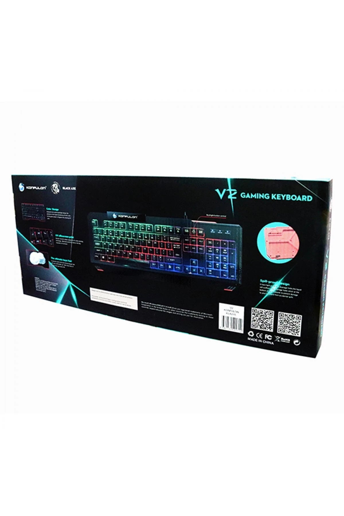 V2 RGB Işıklı Türkçe Q Kablolu Gaming Klavye