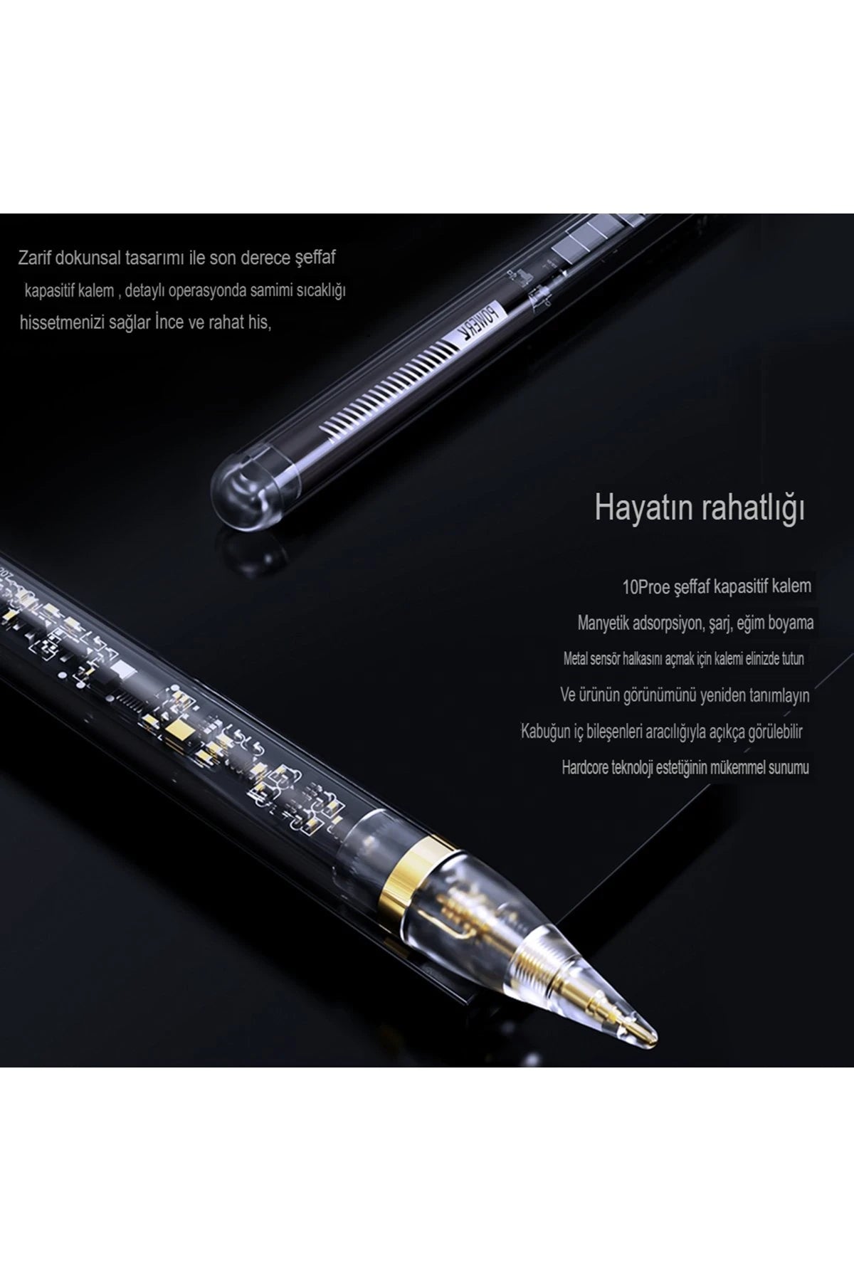 SW10 Pro Dokunmatik Stylus – 162 mm Metal Gövde, Manyetik Kablosuz Şarj, 5D Tilt & Anti-Offset