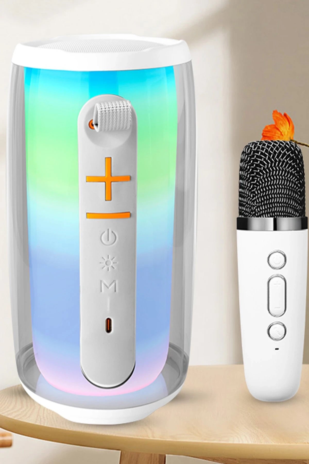 Pluse 6 – Mikrofonlu RGB Kablosuz Hoparlör | Bluetooth Ses ve Işık Şovu
