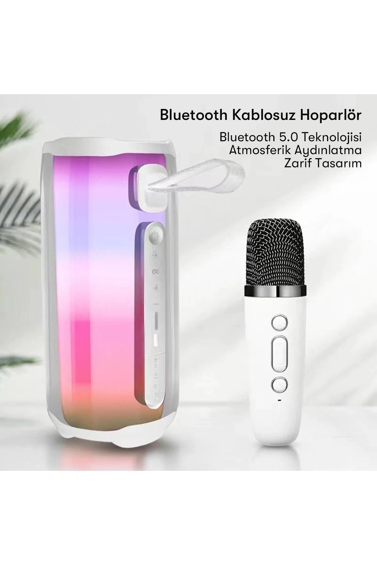 Pluse 5 – Mikrofonlu RGB Kablosuz Hoparlör | USB-C Şarj & Özel EQ