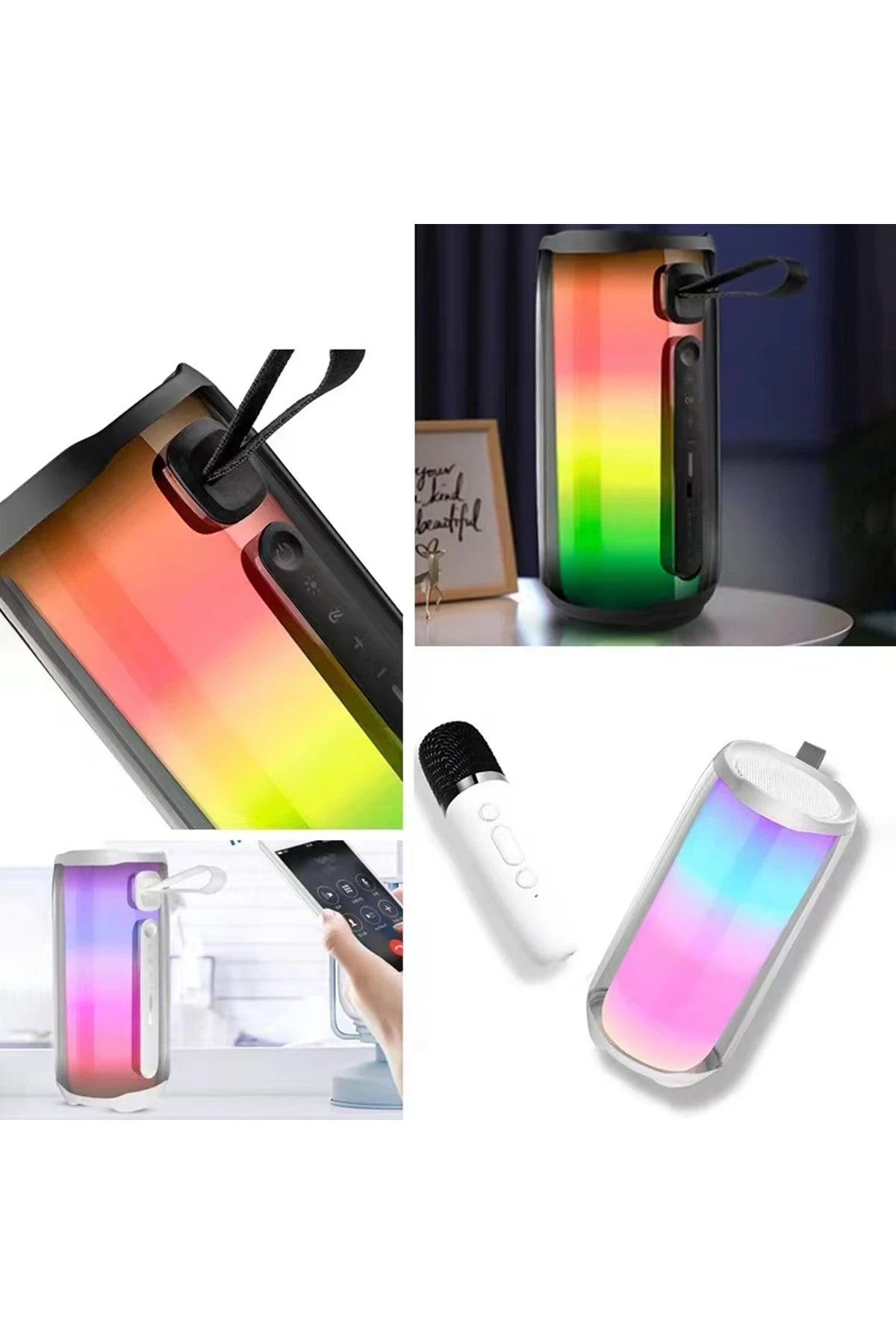 Pluse 5 – Mikrofonlu RGB Kablosuz Hoparlör | USB-C Şarj & Özel EQ