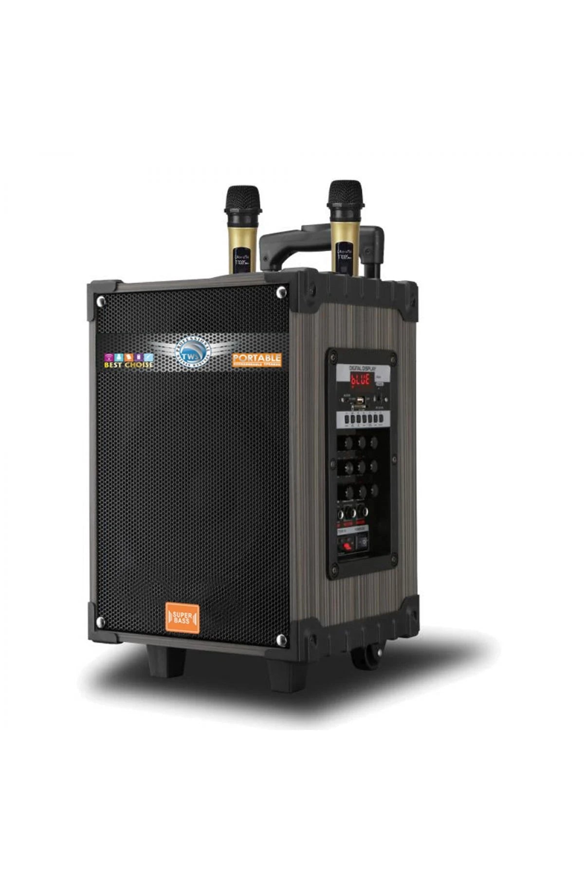 LT912 – 12 V Şarjlı, 16.5 cm Süper Bass Kablosuz Hoparlör | 2 Mikrofon & Uzaktan Kumanda