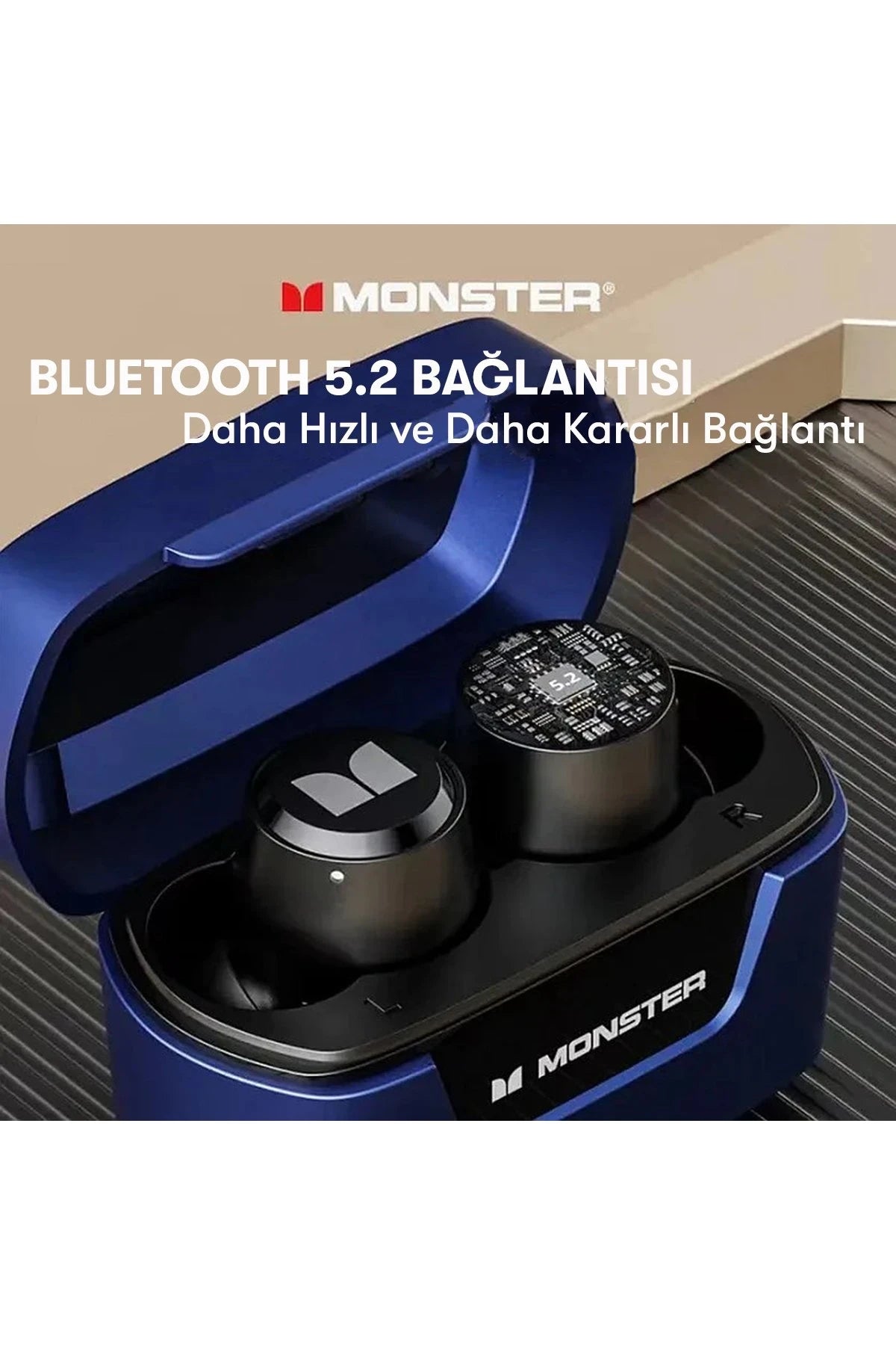 Monster XKT05 – BT 5.2 Kulakiçi Bluetooth Kulaklık | 13 mm Sürücü & Dokunmatik Kontrol