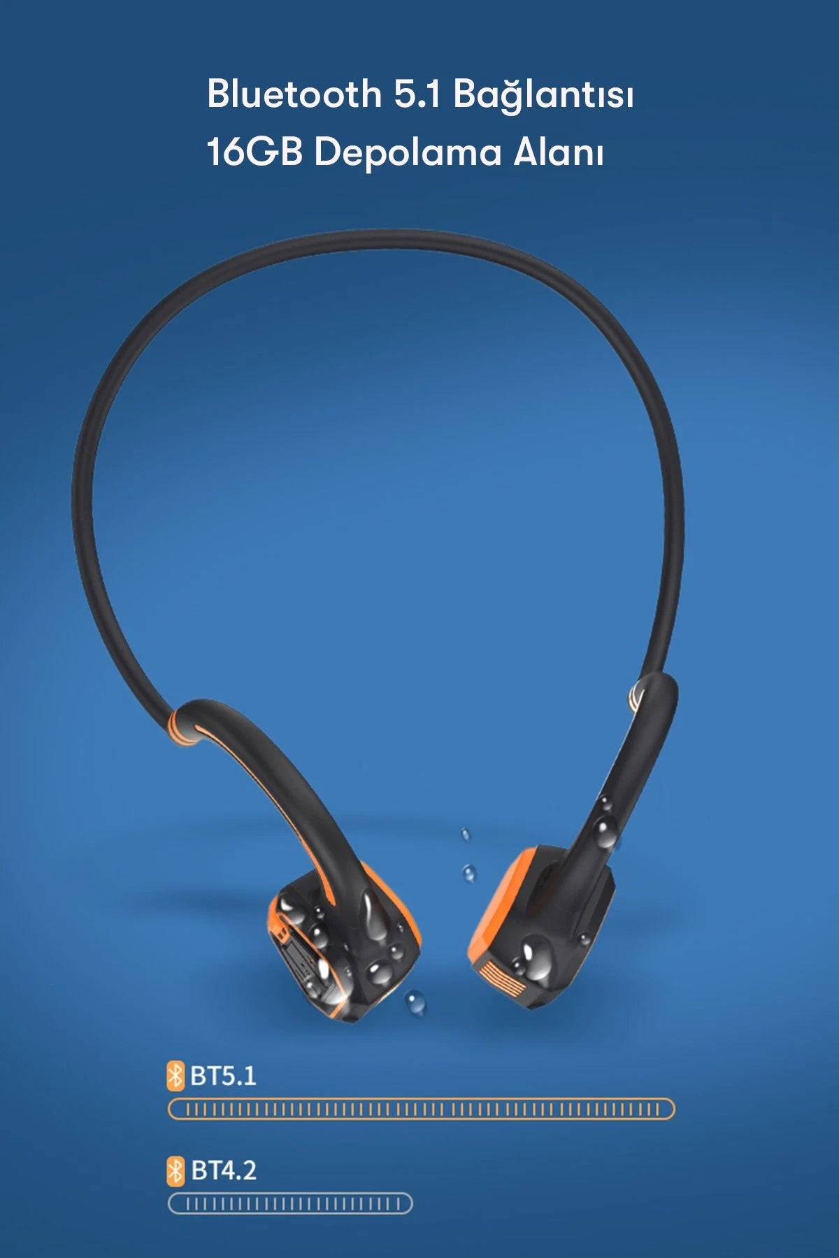 AS9 – IPX8 Suya & Toza Dayanıklı Bluetooth 5.1 Kulaklık | 5 Saat Pil & Stereo Ses
