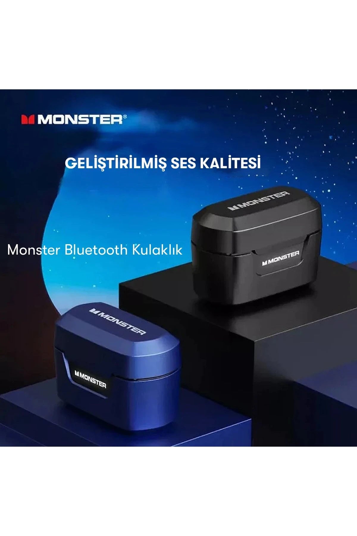 Monster XKT05 – BT 5.2 Kulakiçi Bluetooth Kulaklık | 13 mm Sürücü & Dokunmatik Kontrol
